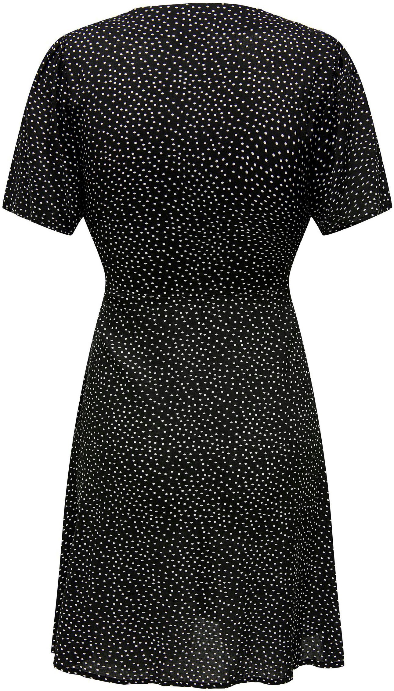 NOOS Black ONLY WVN SHORT AOP:MILLA DRESS S/S ONLEVIDA Minikleid DOT