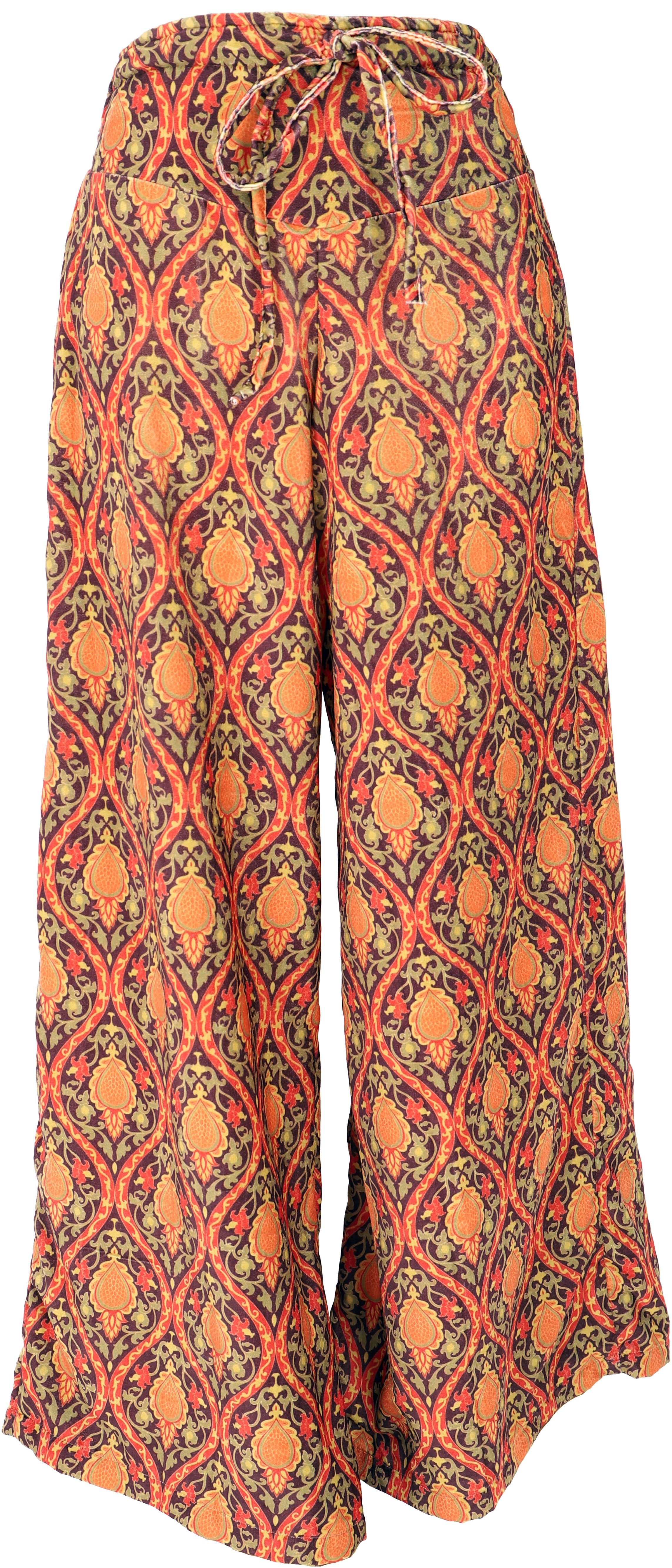 Guru-Shop Relaxhose Weite Samt Marlenehose, hochgeschnittene günstig online kaufen