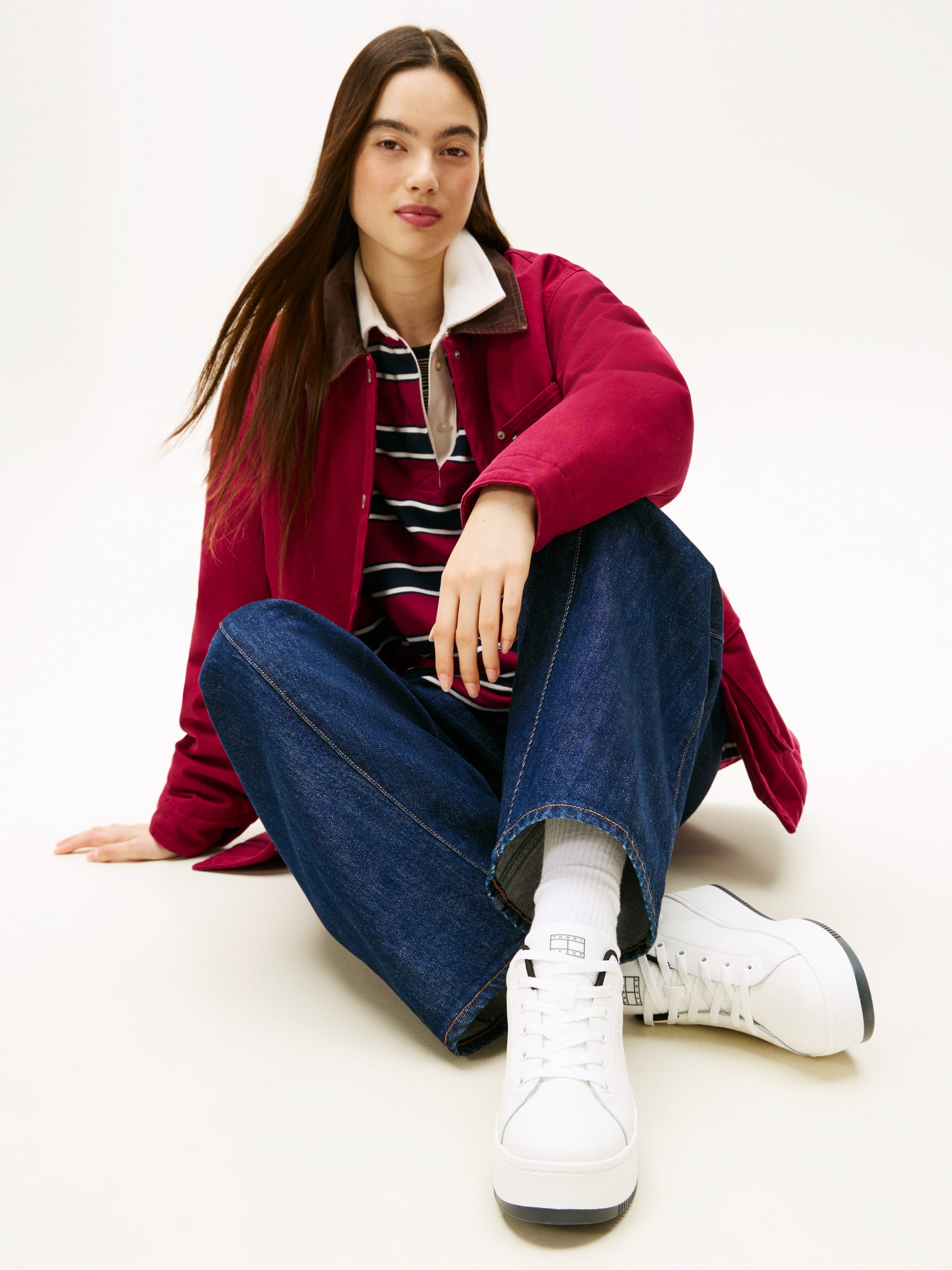 Tommy Jeans TJW FLATFORM ESS MU Plateausneaker, Freizeitschuh, Halbschuh, S günstig online kaufen