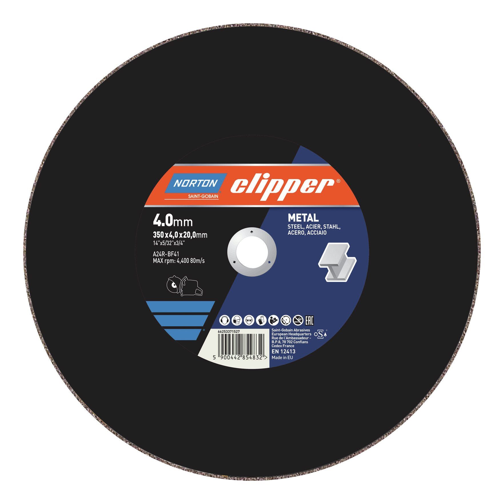 NORTON CLIPPER Trennscheibe, Ø 350 mm, Metall A24R-350 x 4 x 20 mm