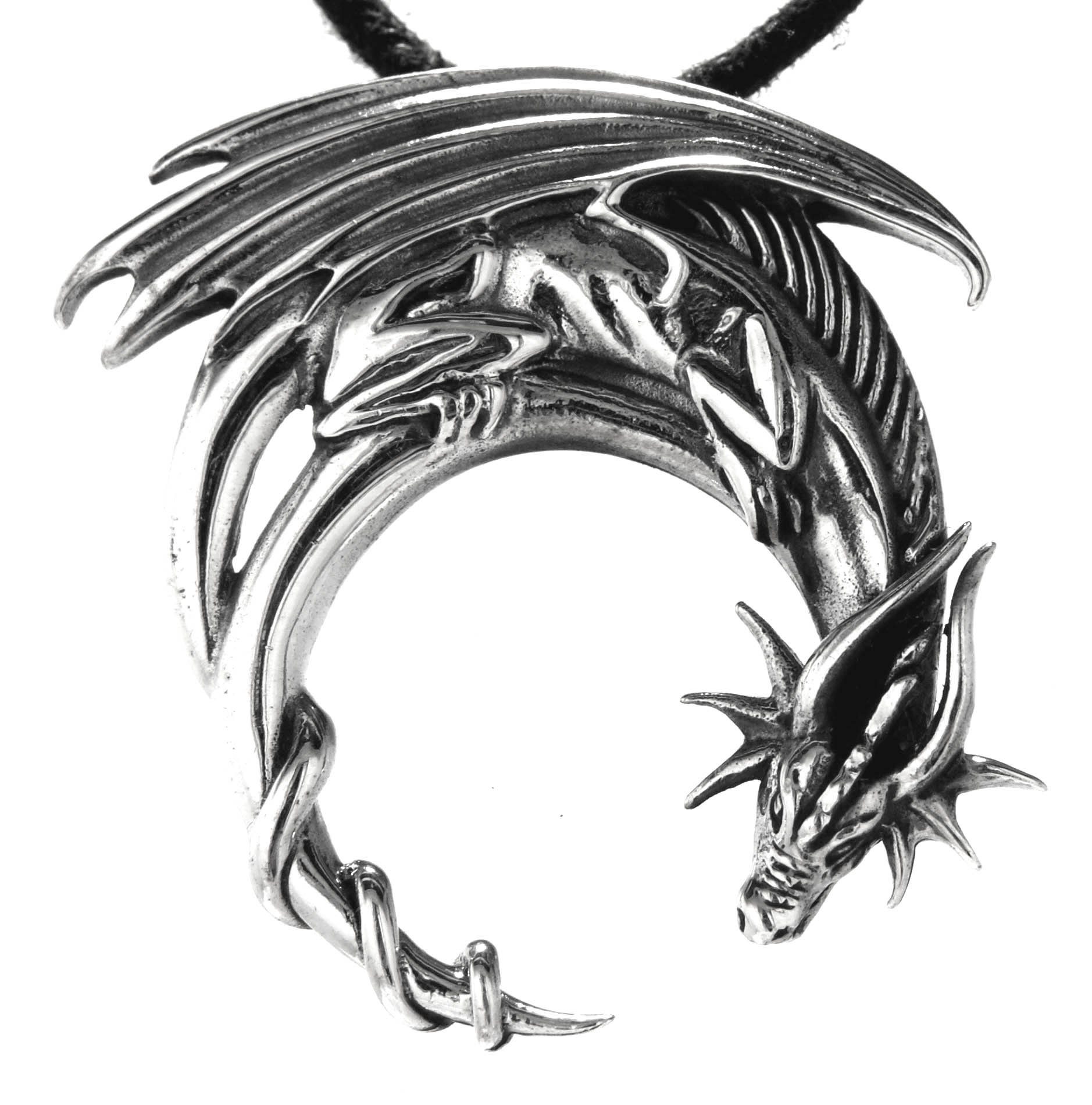 Kiss of Leather Kettenanhänger Drache 925 Sterling Silber Drachen Dragon
