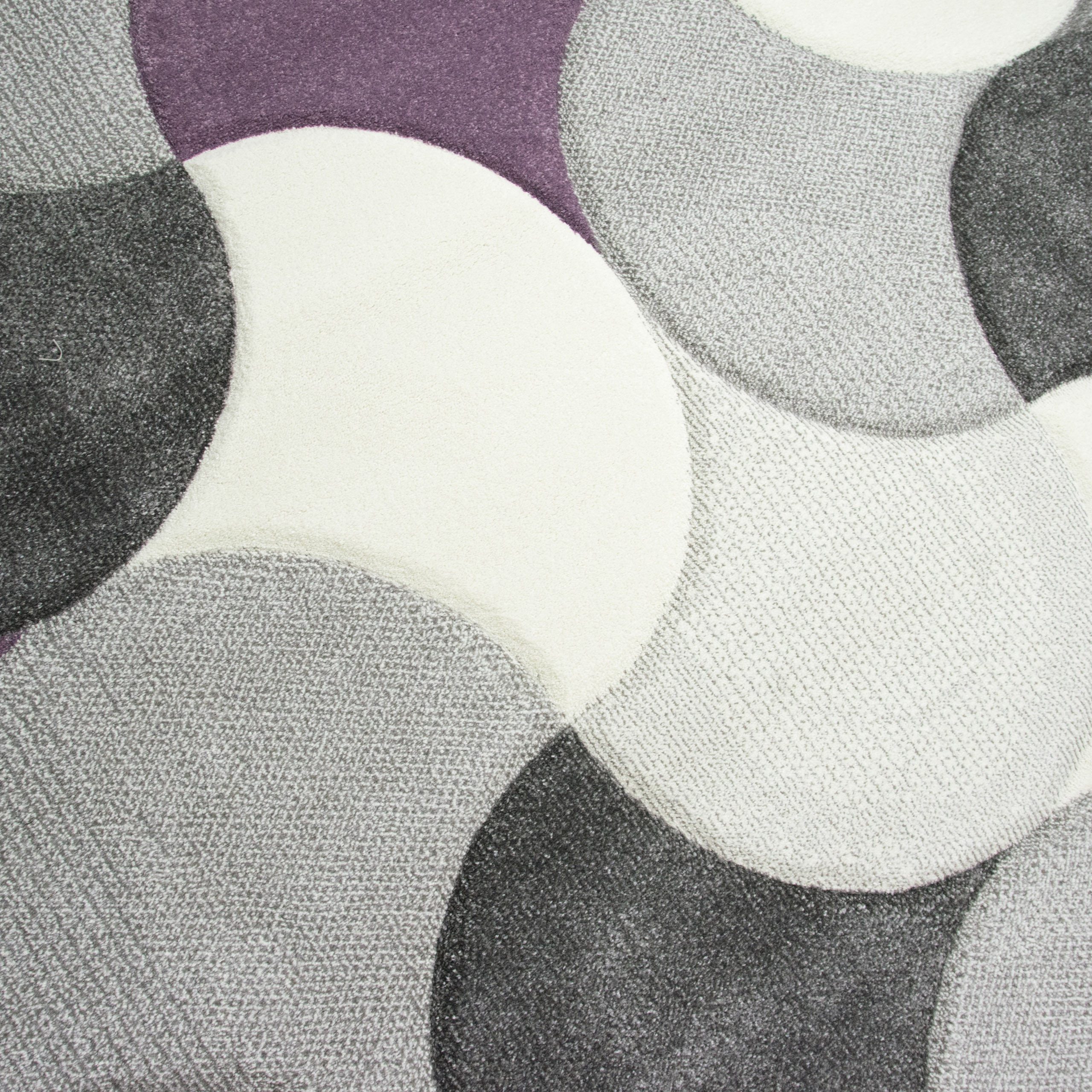 Carpetia Teppich Moderner Teppich mit Konturenschnitt, rechteckig, Höhe: 13 mm, mehrfarbiges Muster in modernen Farbkombinationen
