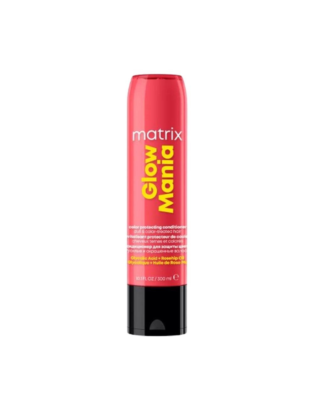 MATRIX Haarspülung Matrix Glow Mania Conditioner für stumpfes coloriertes Haar (300 ml), Packung, pflegt coloriertes Haar mit Glanz, Farbschutz & Feuchtigkeit