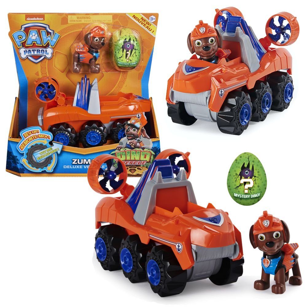 PAW PATROL Spielzeug-Auto Dino Rescue Einsatzfahrzeug mit Spielfigur Paw Patrol Zuma