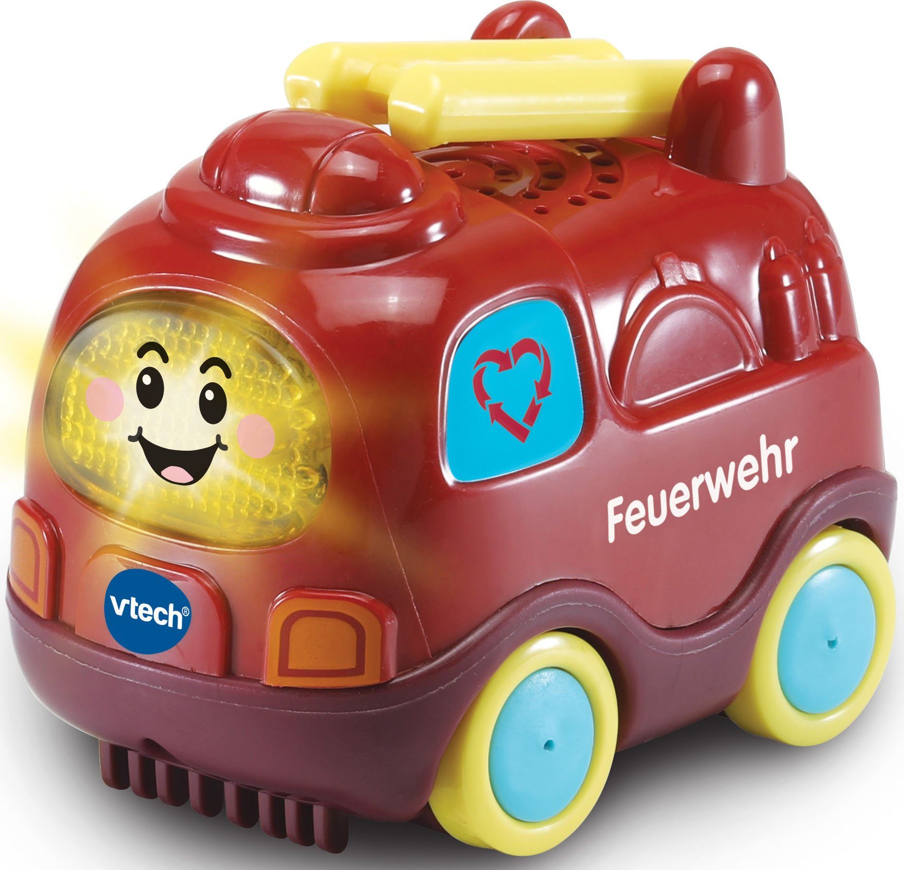 Vtech® Spielzeug-Feuerwehr Tut Tut Baby Flitzer, Feuerwehr, aus bio-basiertem Kunststoff