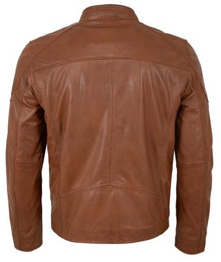 Jilani Lederjacke Brisbane Jilani - Herren Echtleder Lederjacke Lammnappa cognac