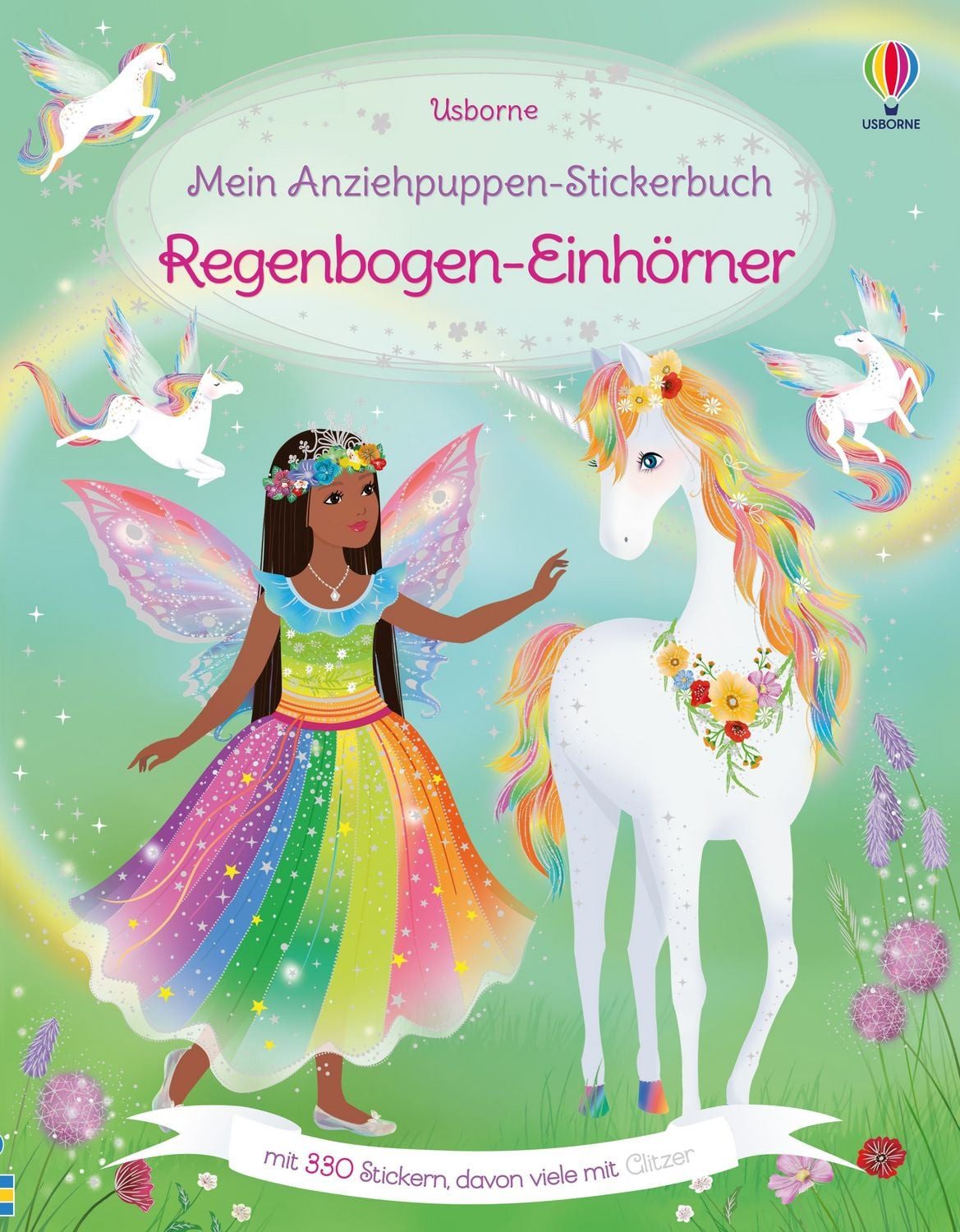 Mein Anziehpuppen-Stickerbuch: Regenbogen-Einhörner / Fiona Watt