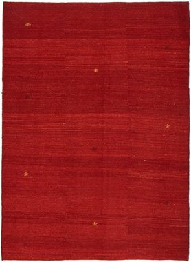 Wollteppich Gabbeh Teppich handgeknüpft rot, morgenland, rechteckig, Höhe: 18 mm, handgeknüpft