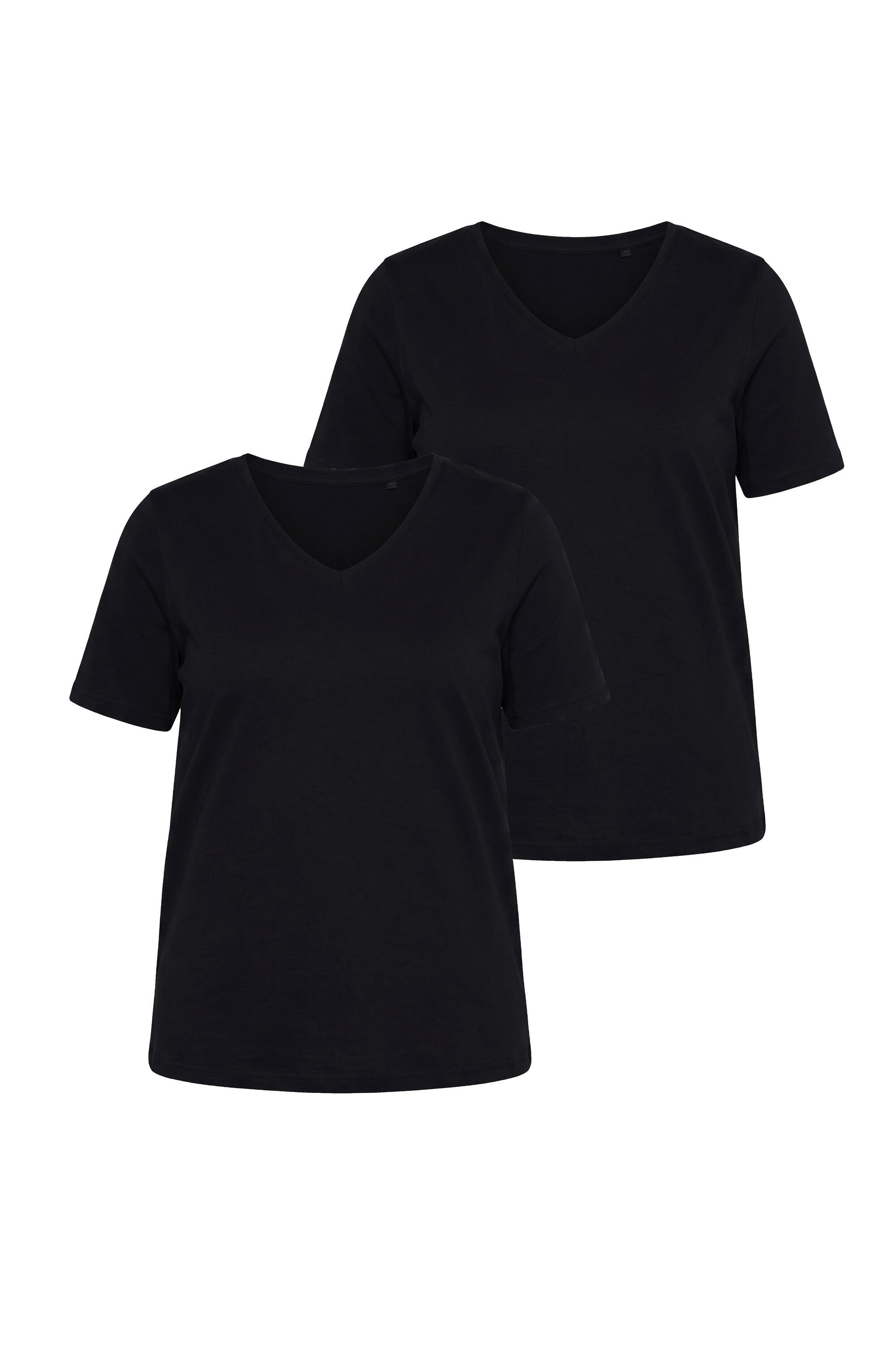 Ulla Popken T-Shirt T-Shirts 2er-Pack Regular Fit Halbarm
