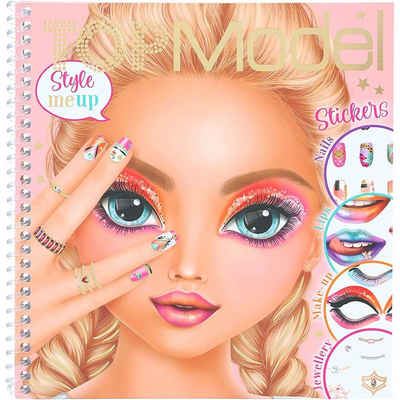 Depesche Stickerbuch »TOPModel Dress Me Up Face Beauty Girl«, mit 24 Seiten, zum Malen und Kleben