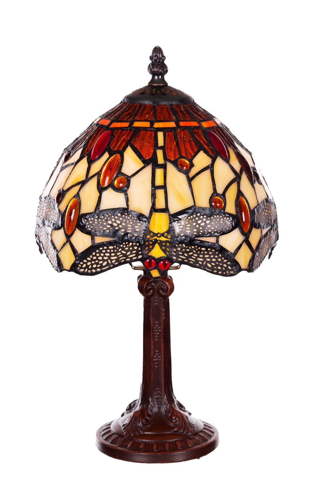BIRENDY Stehlampe Birendy Tischlampe Tiffany Libelle groß Tiff157 Motiv Lampe
