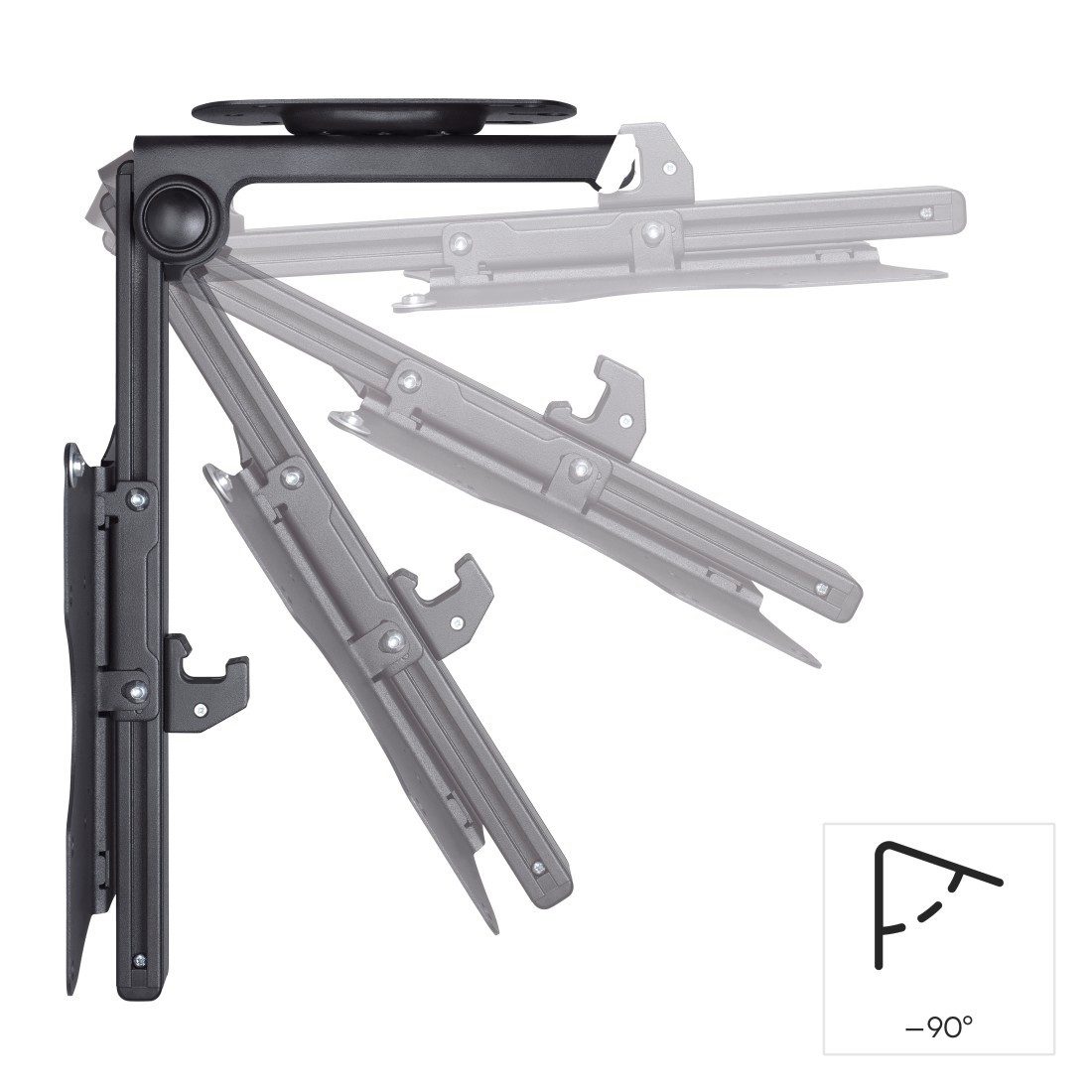 Hama TV-Deckenhalterung Halterung, schwenkbar, neigbar, ausziehbar von 94 - 191 cm (37" - 75), (bis 46 Zoll, max. 45 kg, 43", 50", 55", 65)