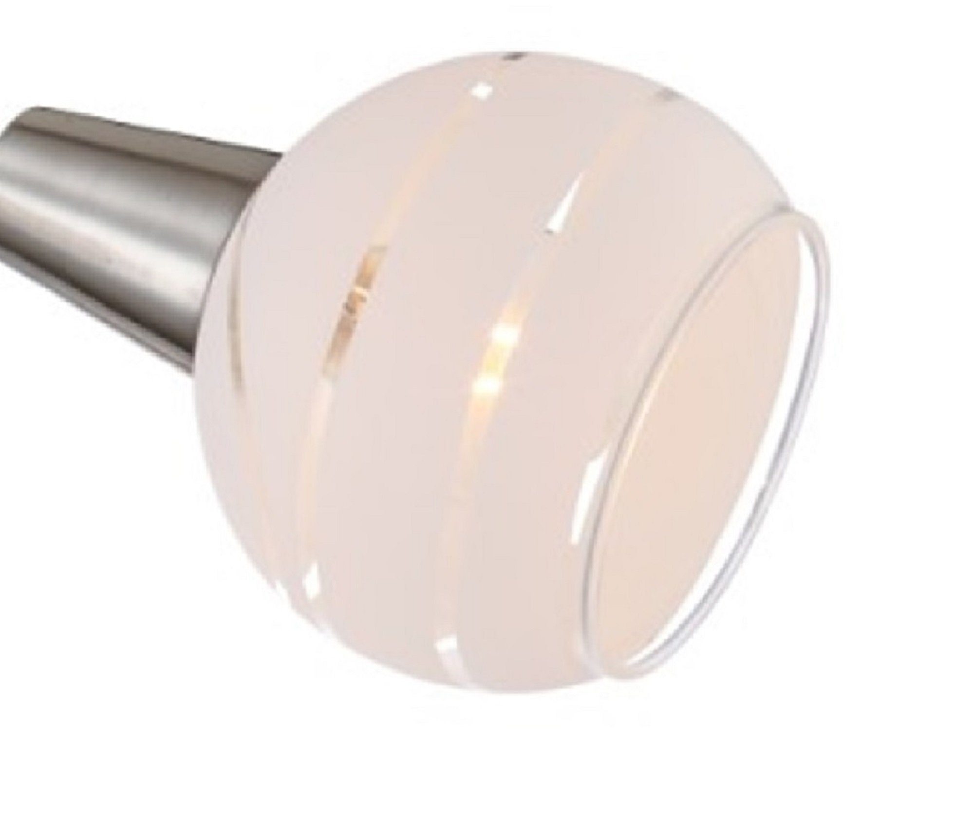 TRANGO LED Deckenleuchte, Dimmfunktion, warmweiß wechselbar, Edelstahl-Optik-Weiß LED