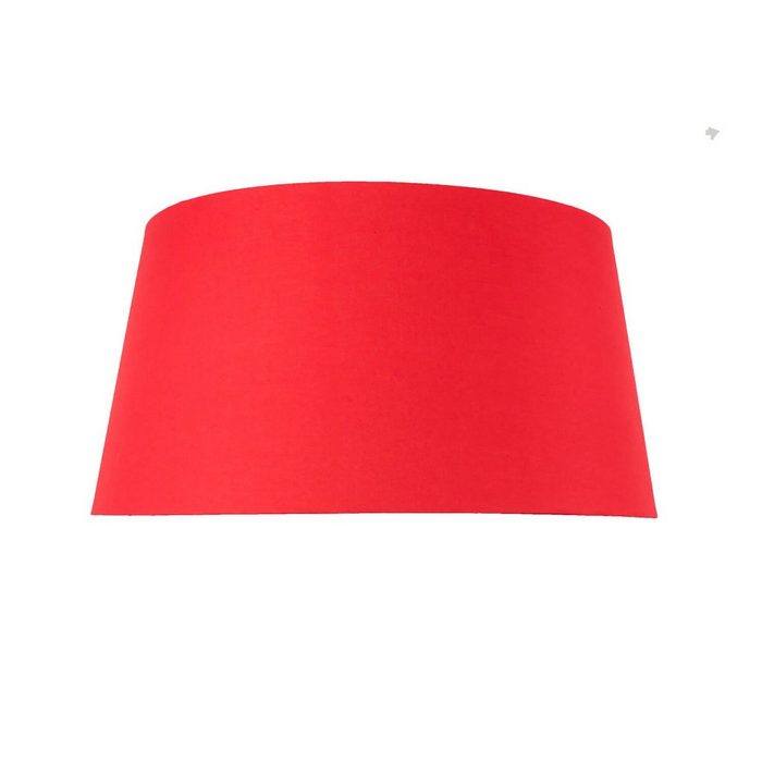 Licht-Erlebnisse Lampenschirm SALAVAN Stoffschirm für Stehlampe Hängelampe in Rot konisch Ø 60 cm