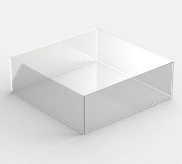 Hansen Werbetechnik Vitrine Vitrine / Schaukasten Acrylglas quadratisch mit transparentem Boden