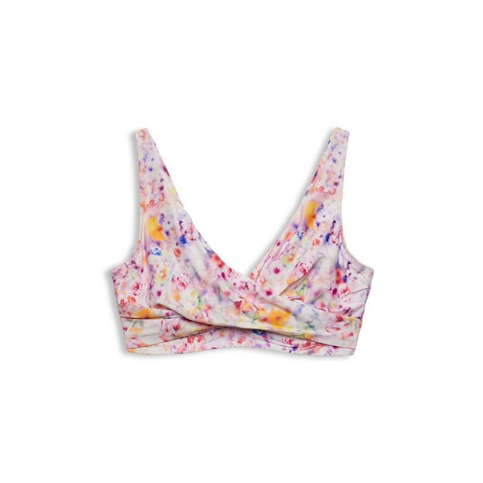 Esprit Bügel-Bikini-Top Bikinitop mit Blumenprint für große Cups