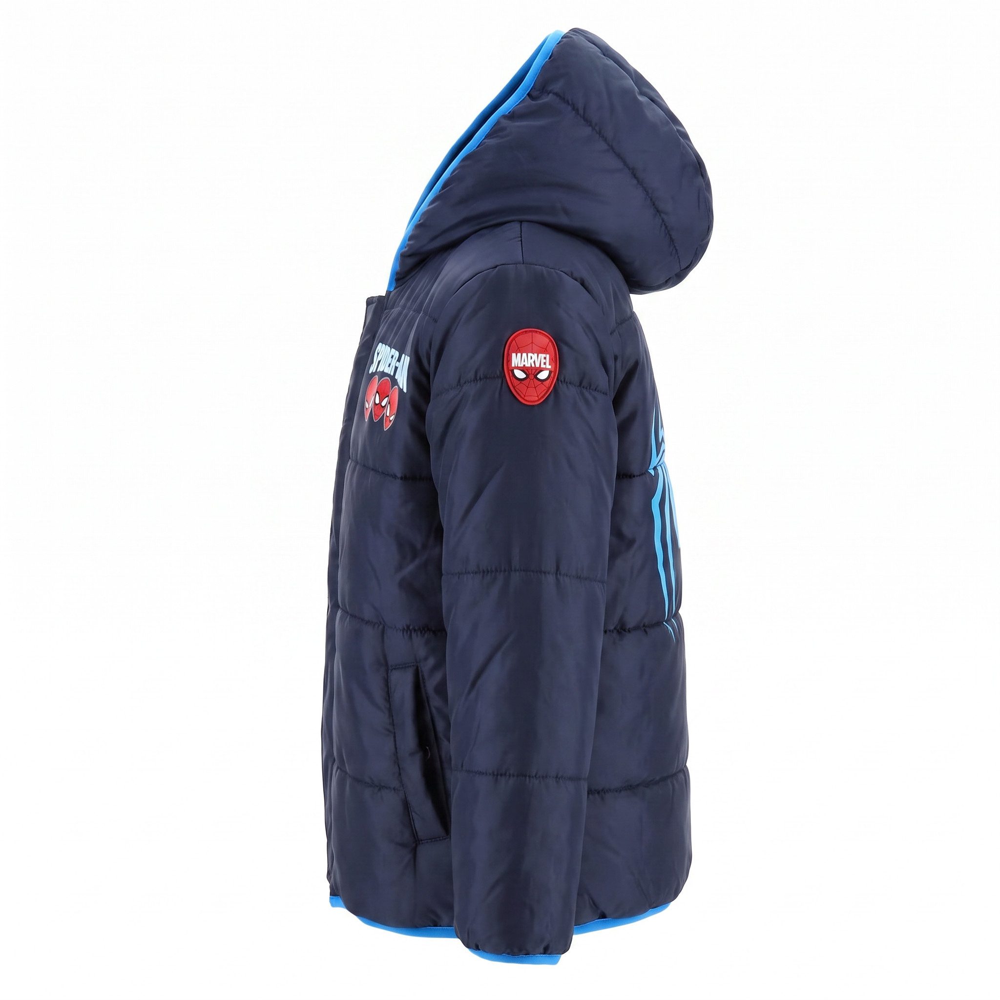 MARVEL Winterjacke Marvel Spiderman Kinder Winterjacke Jungen Jacke mit Kapuze – Bild 3 von 5