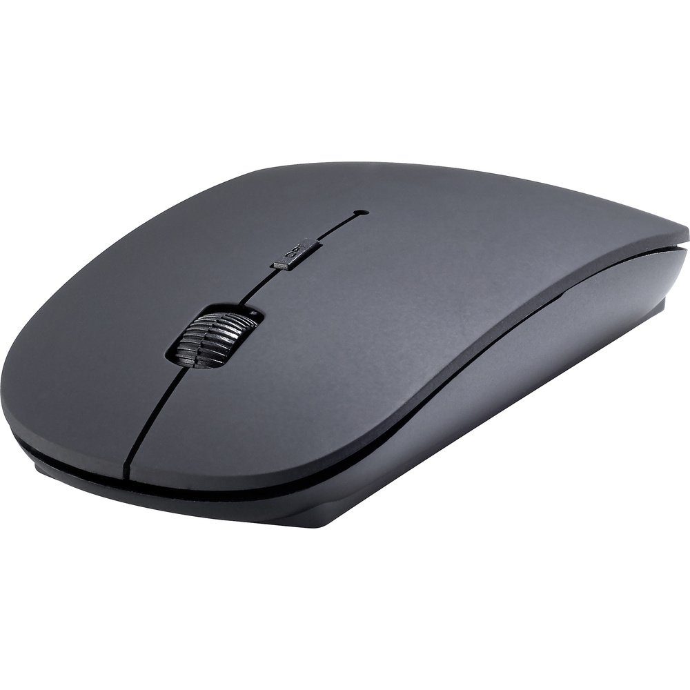 Renkforce Renkforce RF-KMC-410 Kabellos Tastatur, Maus-Set Deutsch, QWERTZ Schw Tastatur- und Maus-Set