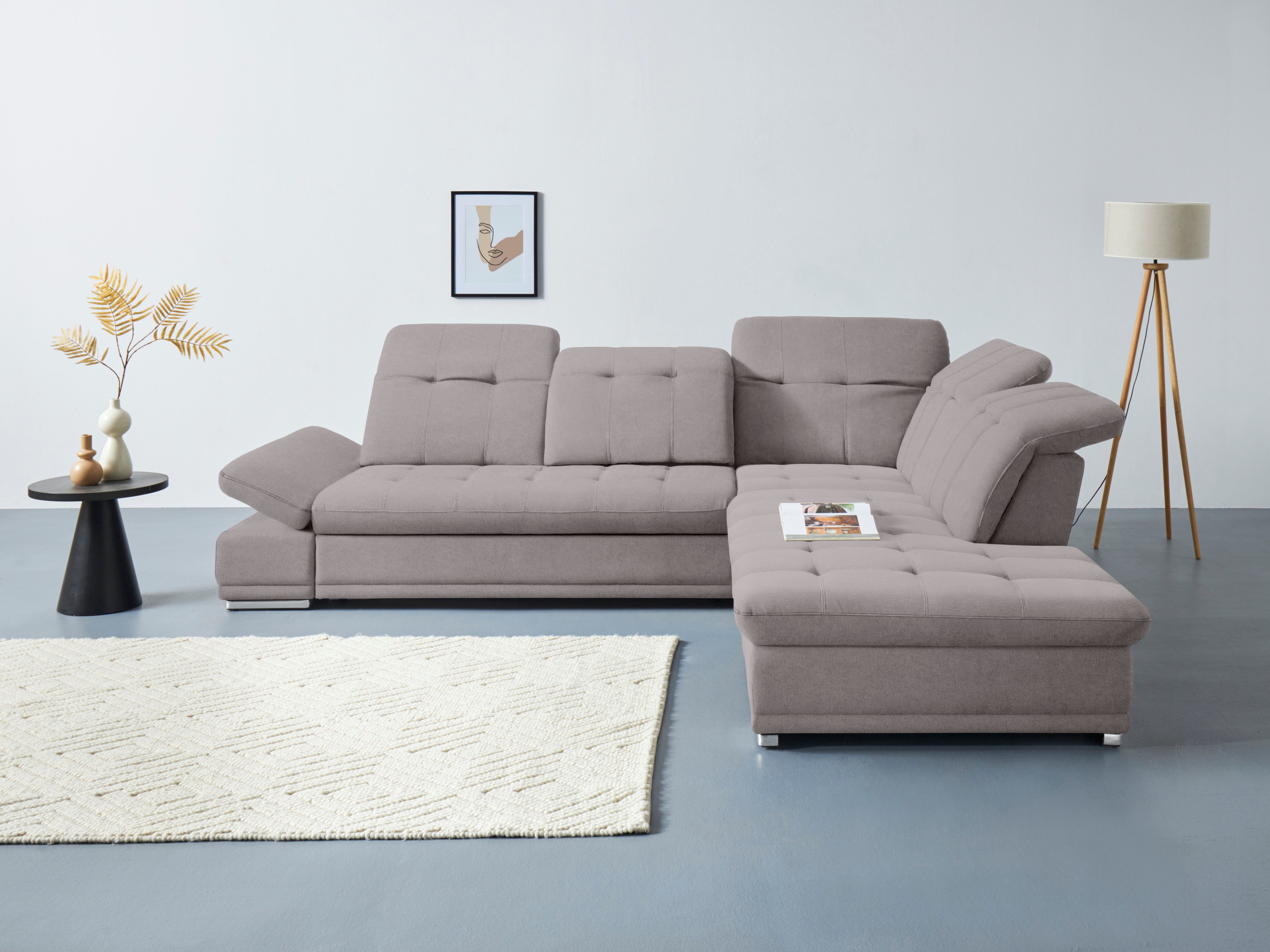 COTTA Ecksofa "Holiday L-Form mit Sitztiefen-, Armteil- und Kopfteilverstel günstig online kaufen