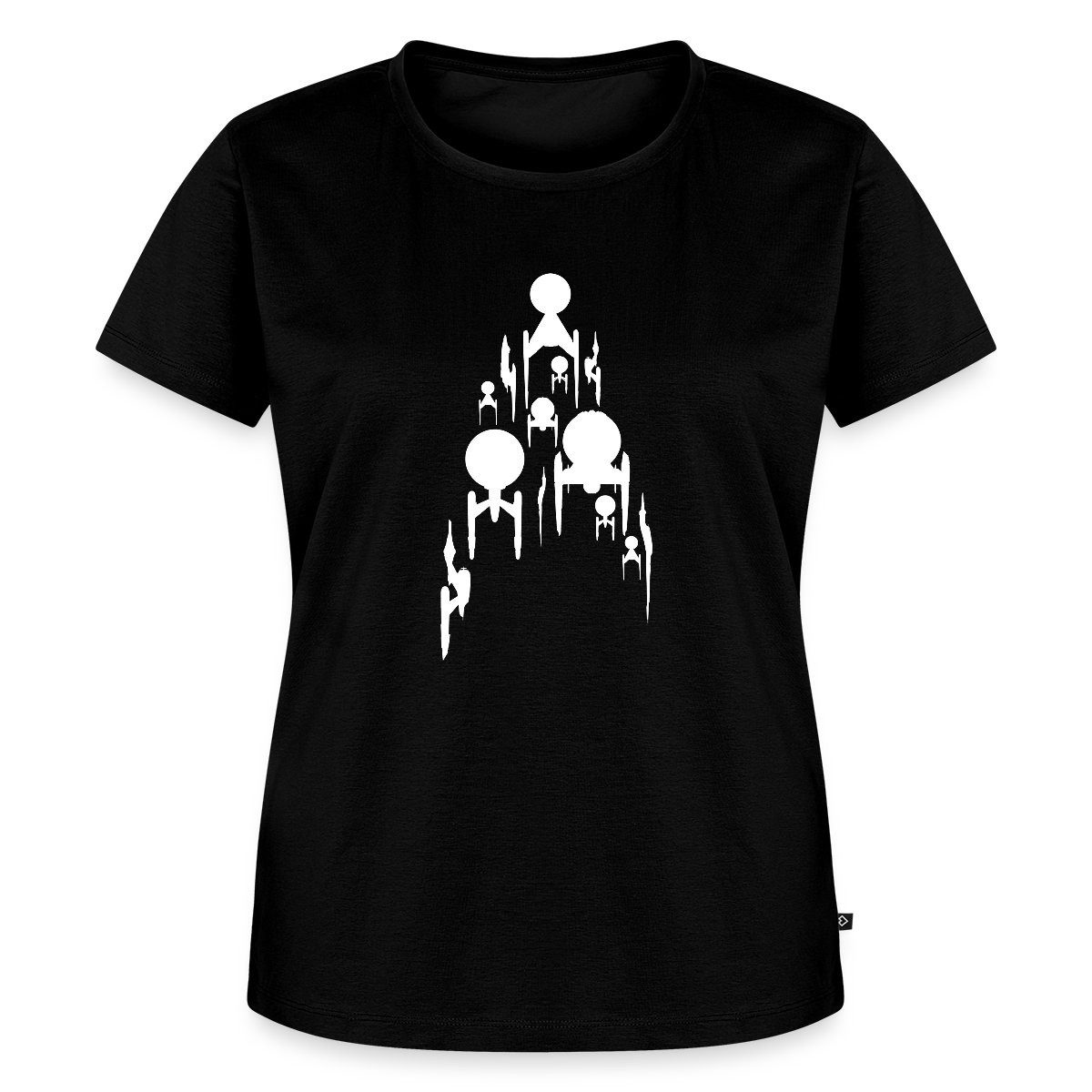 Spreadshirt T-Shirt Star Trek Discovery Raumschiff Frauen Premium T-Shirt (1-tlg)