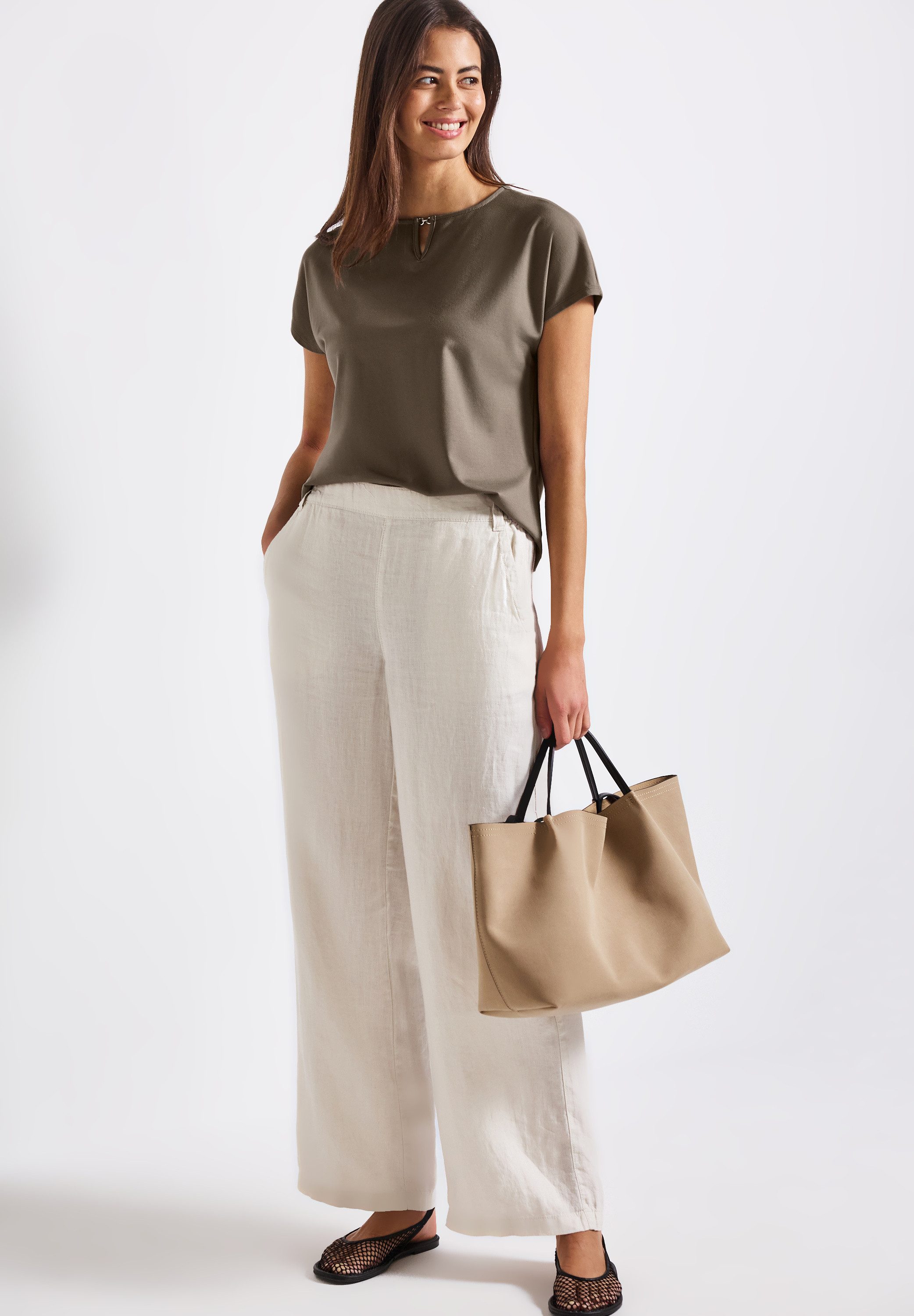 STREET ONE Shirttop mit Cut-Out Detail