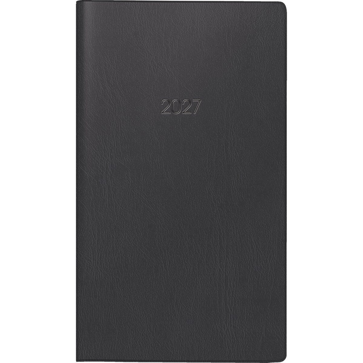 GLOCKEN Taschenkalender Taschenkalender 8,7x15,3cm 1 Monat/2 Seiten schwarz Kalendarium 2027