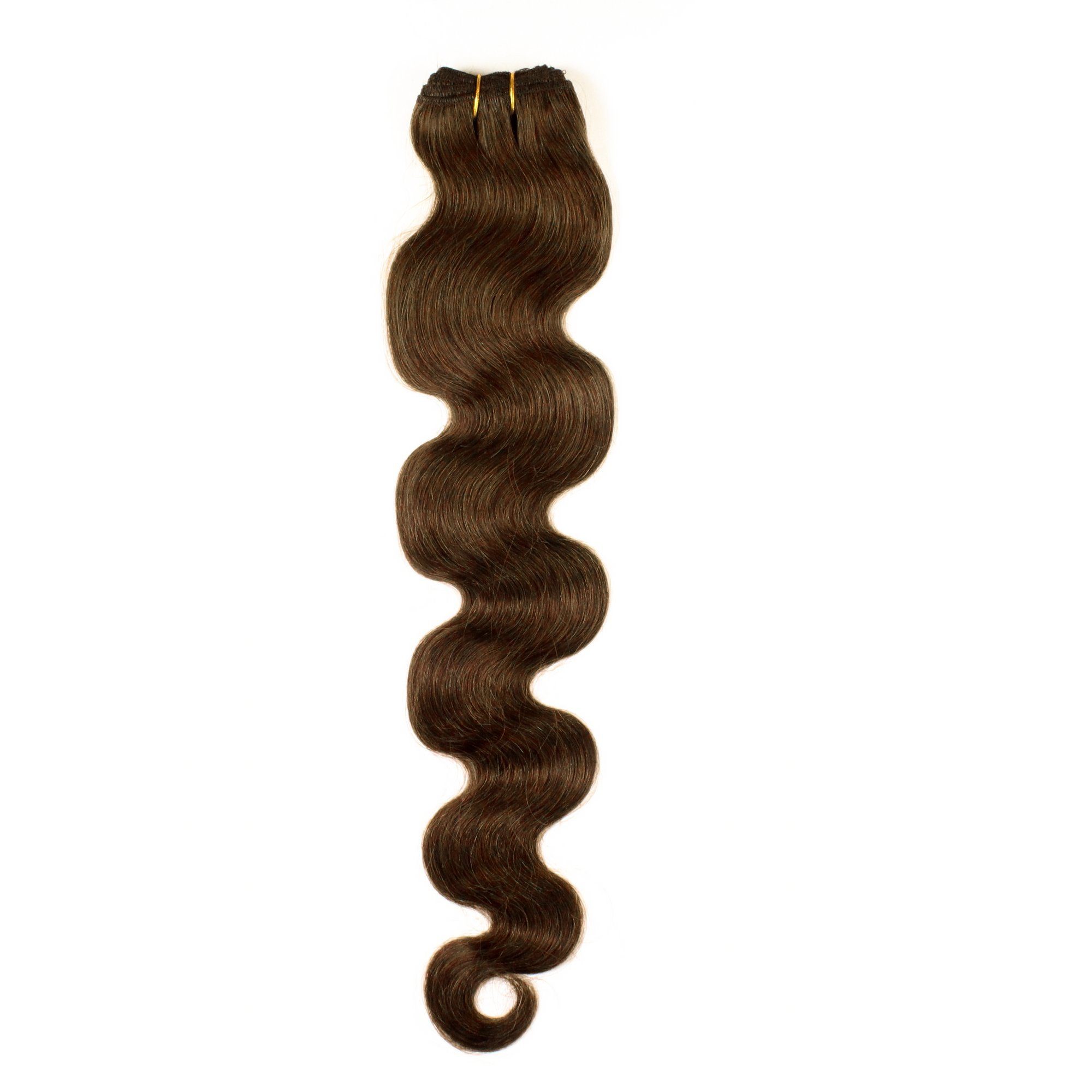 Gewellte Echthaar-Extension 40cm Gold Echthaartresse Dunkelblond hair2heart #6/3