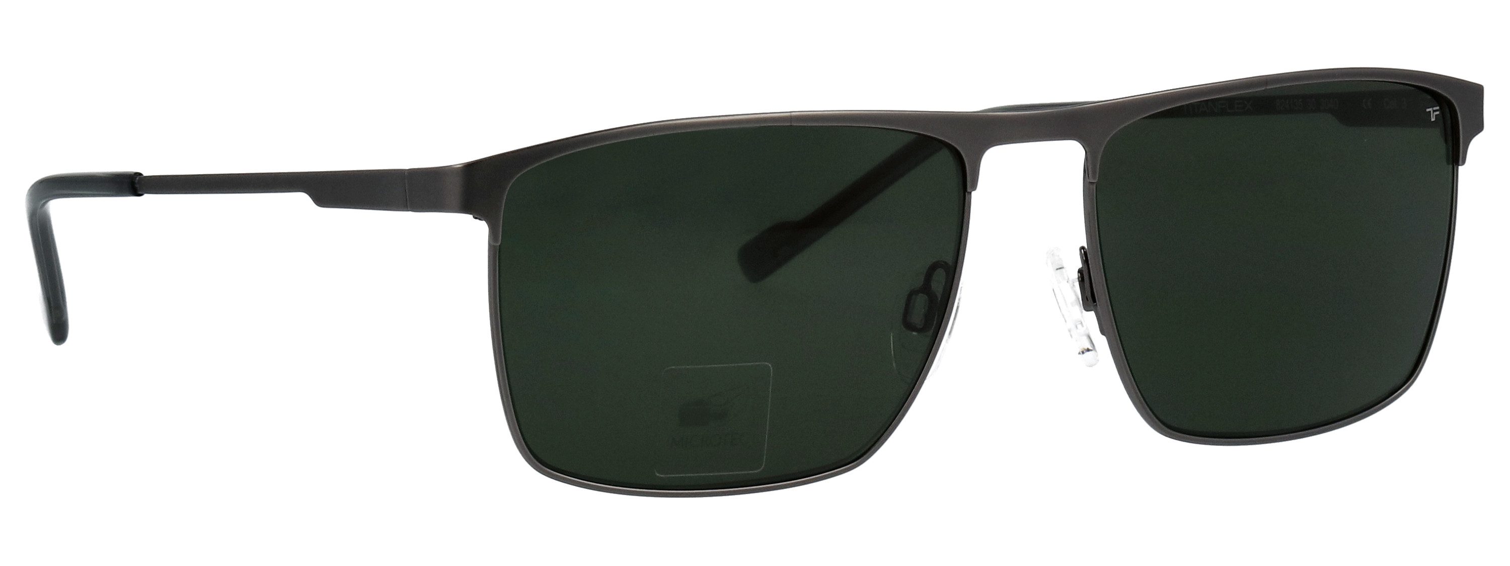 TITANflex Sonnenbrille Modell 824135 Form Karree/Soft, Logoschriftzug auf Bügel, Titanflexfassung