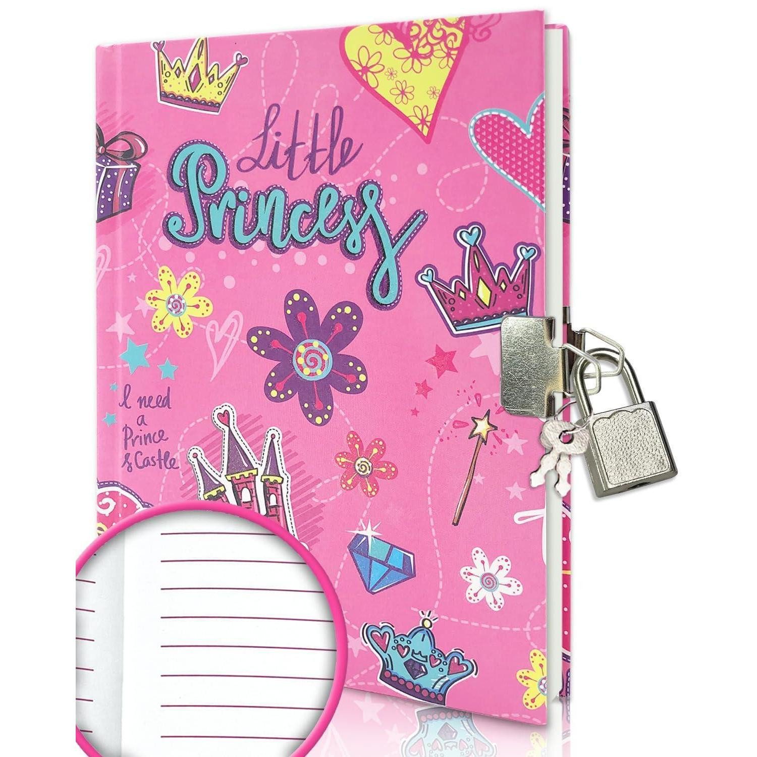 LuxusKollektion Tagebuch Tagebuch mit Schloss Prinzessin Rosa 17.8x13.5cm