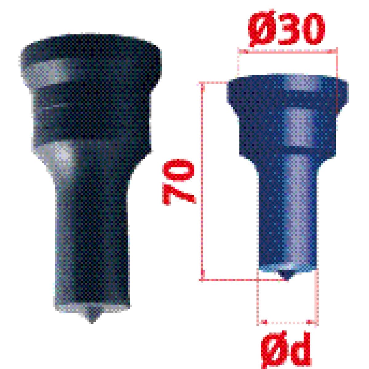 Metallkraft Stempel Metallkraft 3889325,0 Ø 25 mm Nr.2 Rundstempel