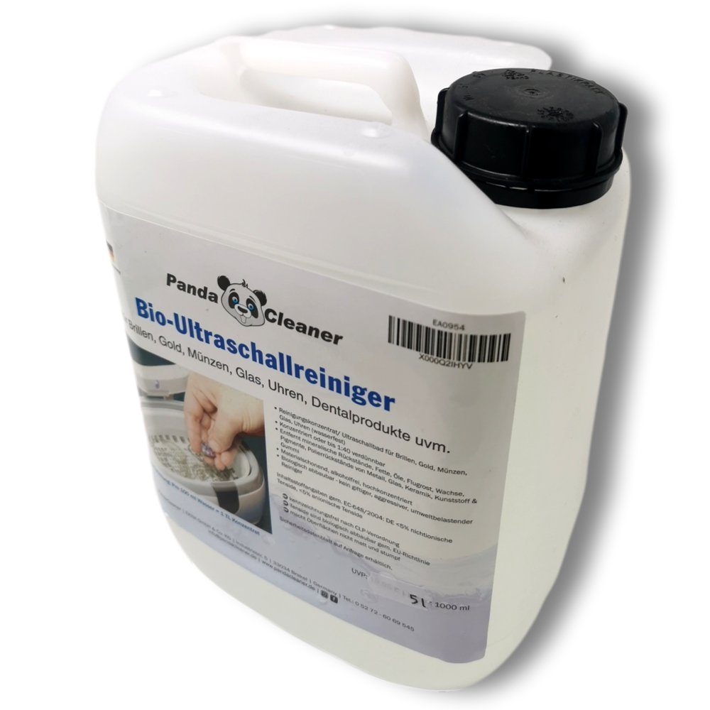 PandaCleaner Bio-Ultraschallreiniger - Konzentrat für Ultraschallbad Reinigungskonzentrat (1-St. 5 Liter Kanister Ultraschallreiniger für Alles)