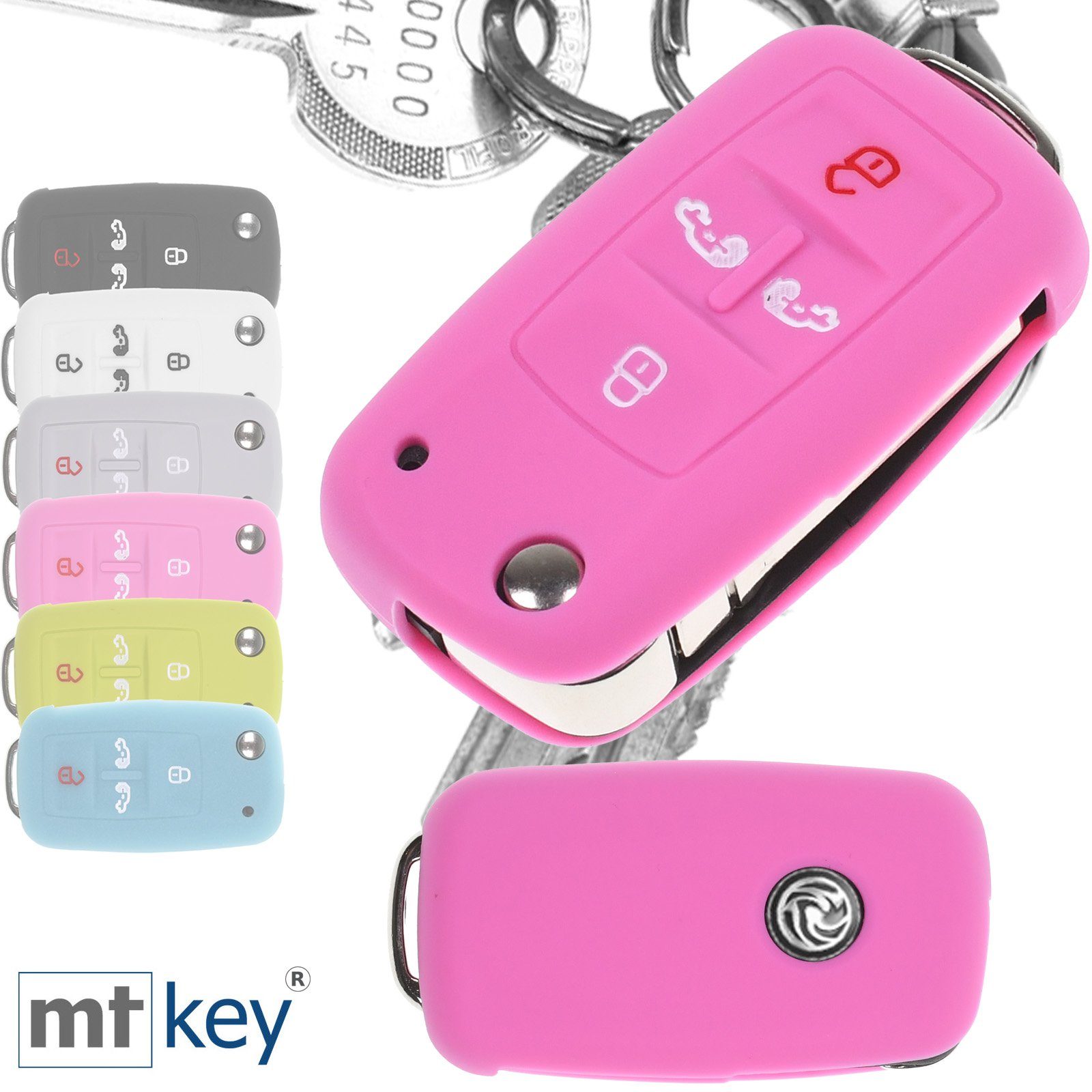 mt-key Schlüsseltasche Autoschlüssel Softcase Silikon Schutzhülle günstig online kaufen