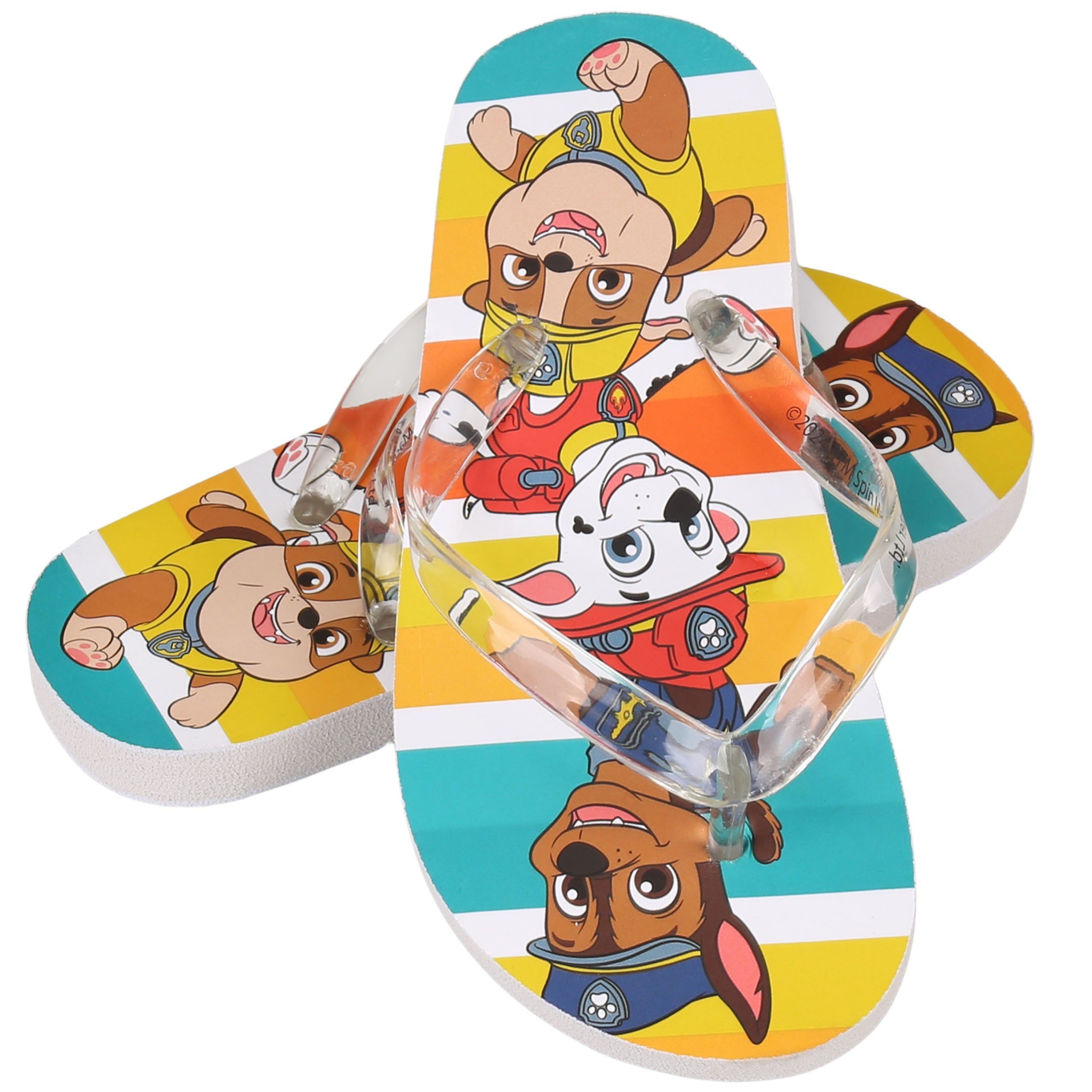PAW PATROL Paw Patrol Chase Rubble Marshall Jungen Flip-Flops, 33-34 EU Badezehentrenner