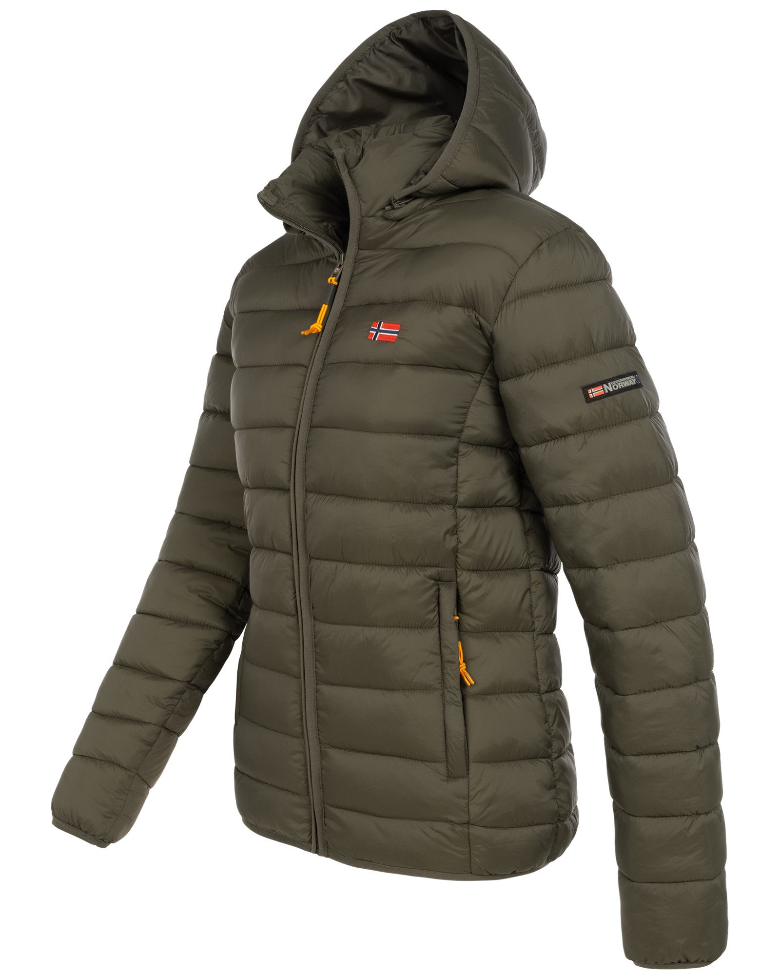 Geographical Norway Steppjacke Damen Herbst Winter Jacke Steppjacke Outdoor Übergangs leicht Kapuze – Bild 4 von 5