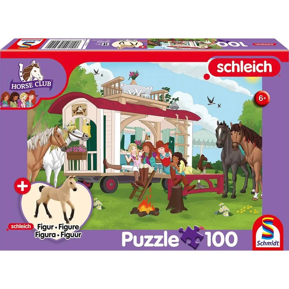 Schmidt Spiele Puzzle Horse Club, Hannoveraner Fohlen, Falbe (AT), 100 Teile, mit Add-on..., 100 Puzzleteile