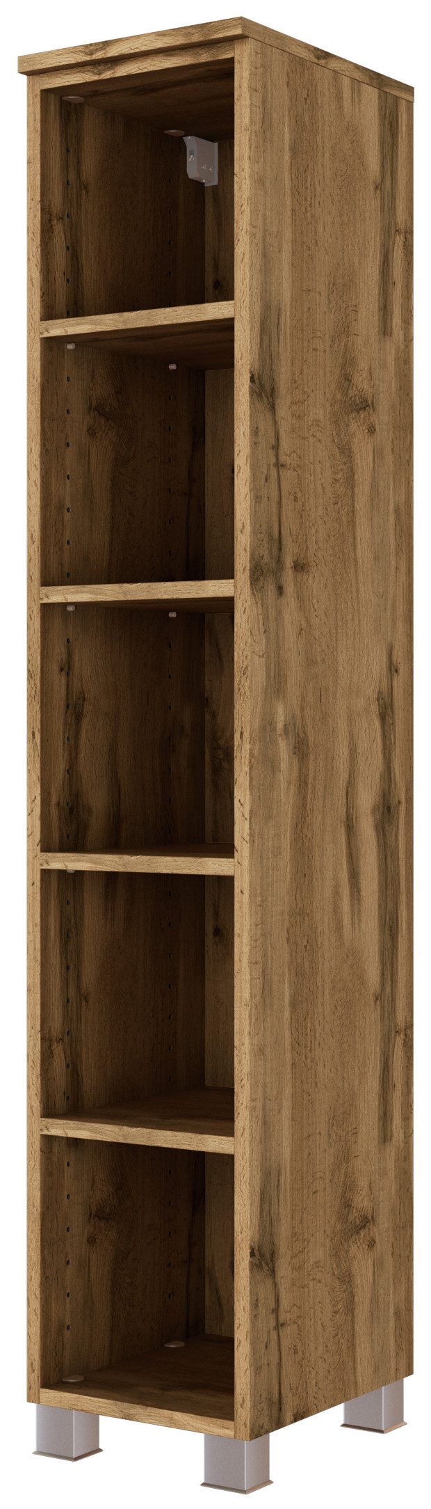 Basera® Regal Emina 25 cm breit, Wotaneiche, Badezimmermöbel
