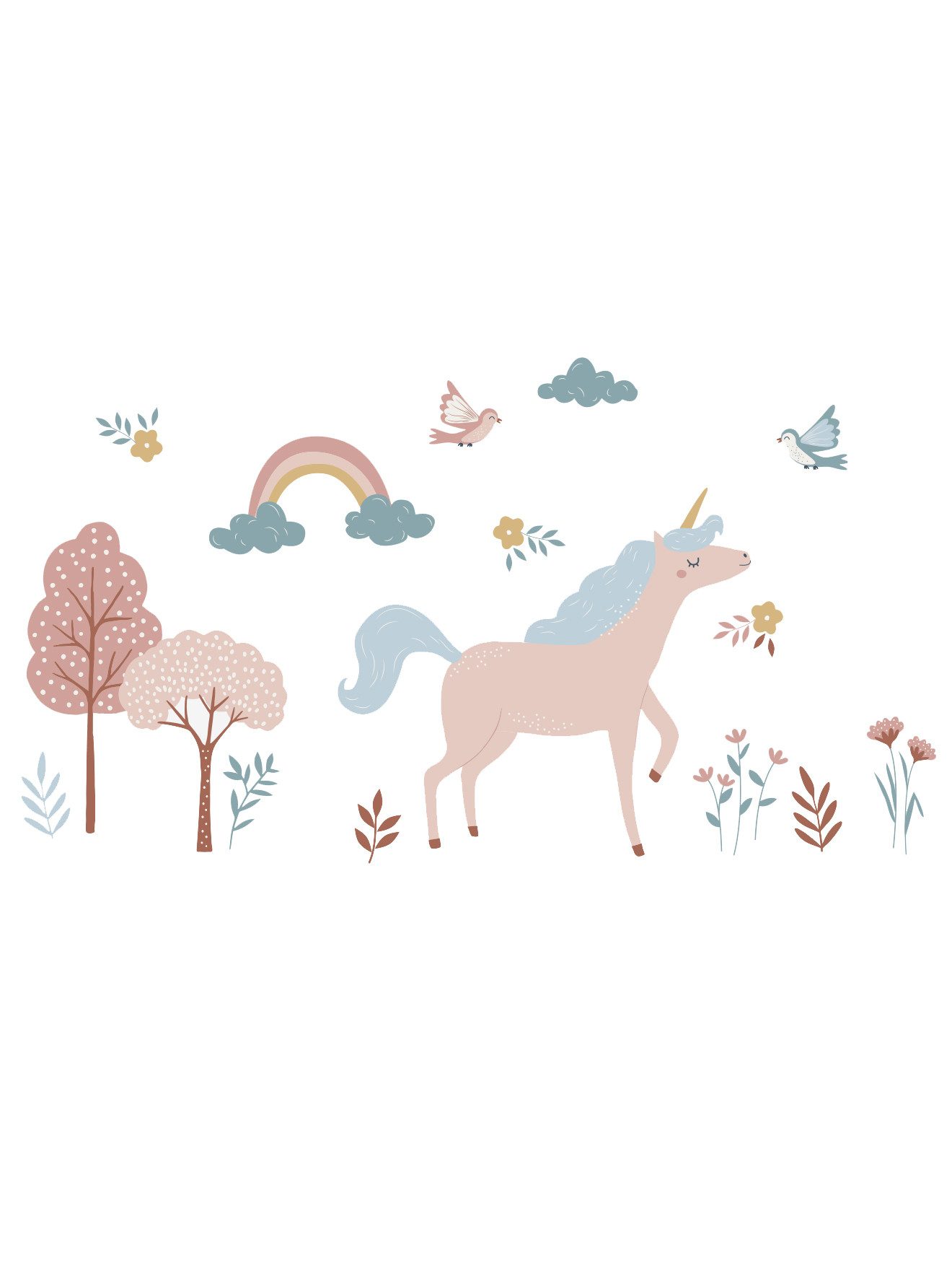 vertbaudet Wandsticker Kinderzimmer XL-Wandsticker Einhorn