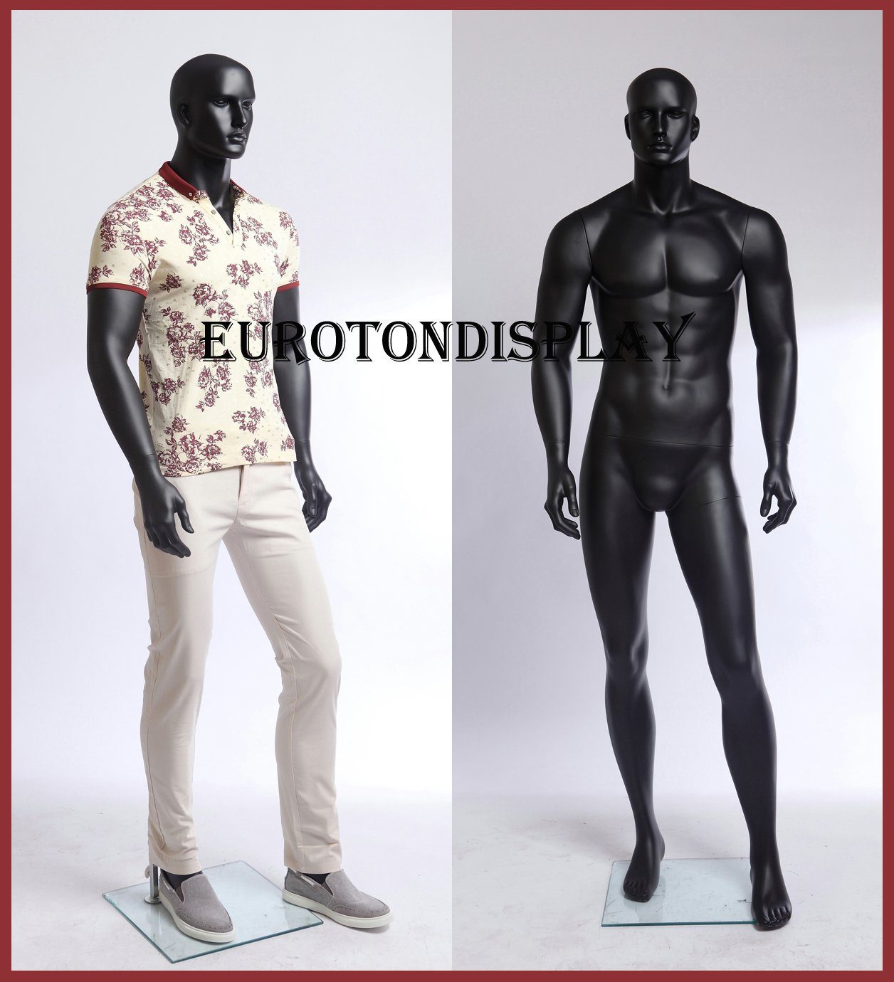 Eurotondisplay Schneiderpuppe Schaufensterpuppe Mann Weiß Schqwarz glänzend Neu geformtes Gesicht