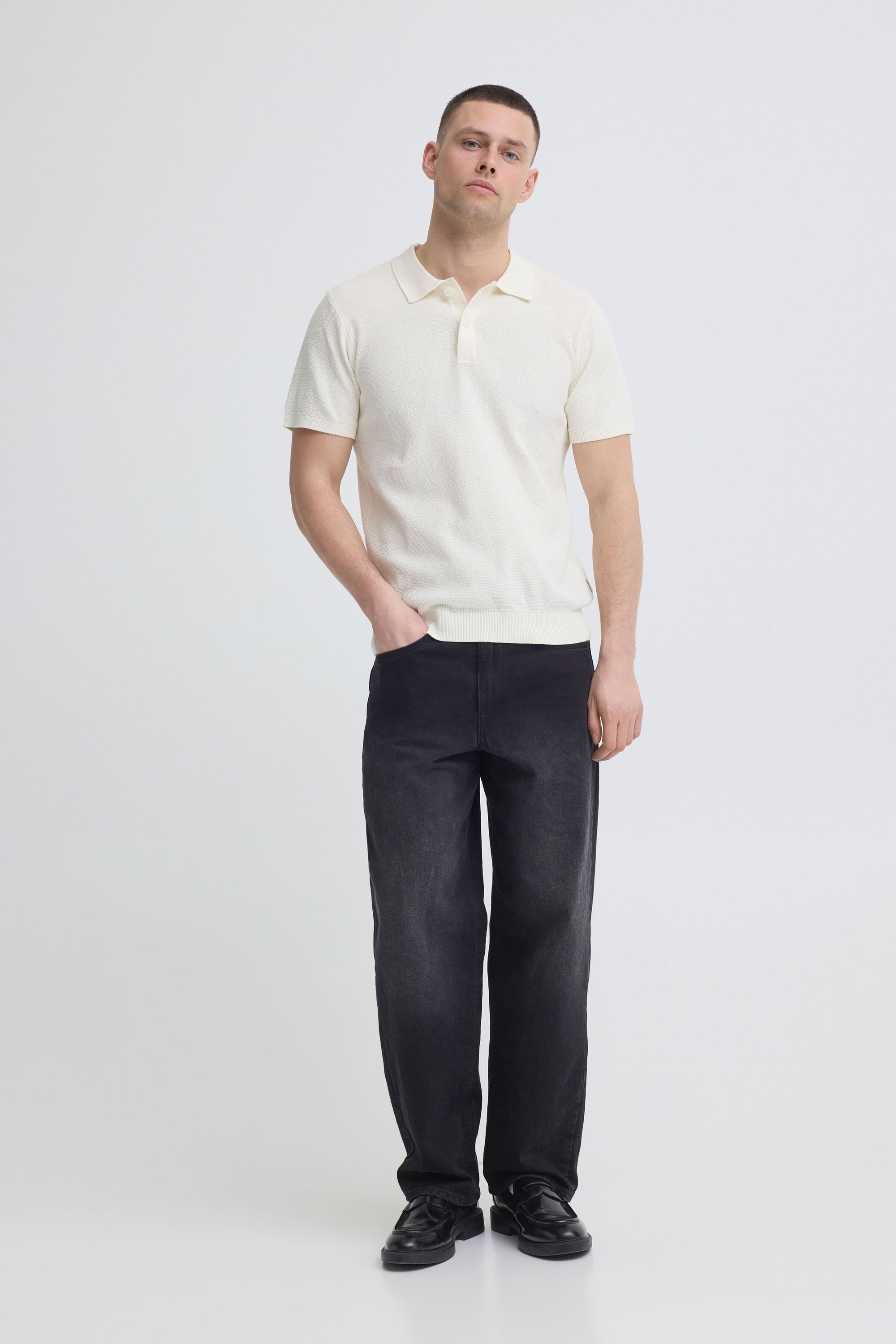 Blend Poloshirt BHGarry Knit (1-tlg) Modernes Feinstrick-Poloshirt mit kurzer Knopfleiste