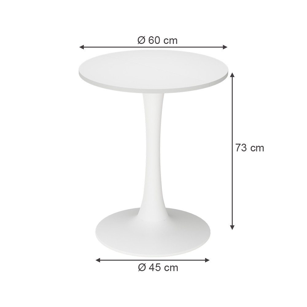 Vicco Esstisch Carl, Weiß, 60 x 60 cm günstig online kaufen