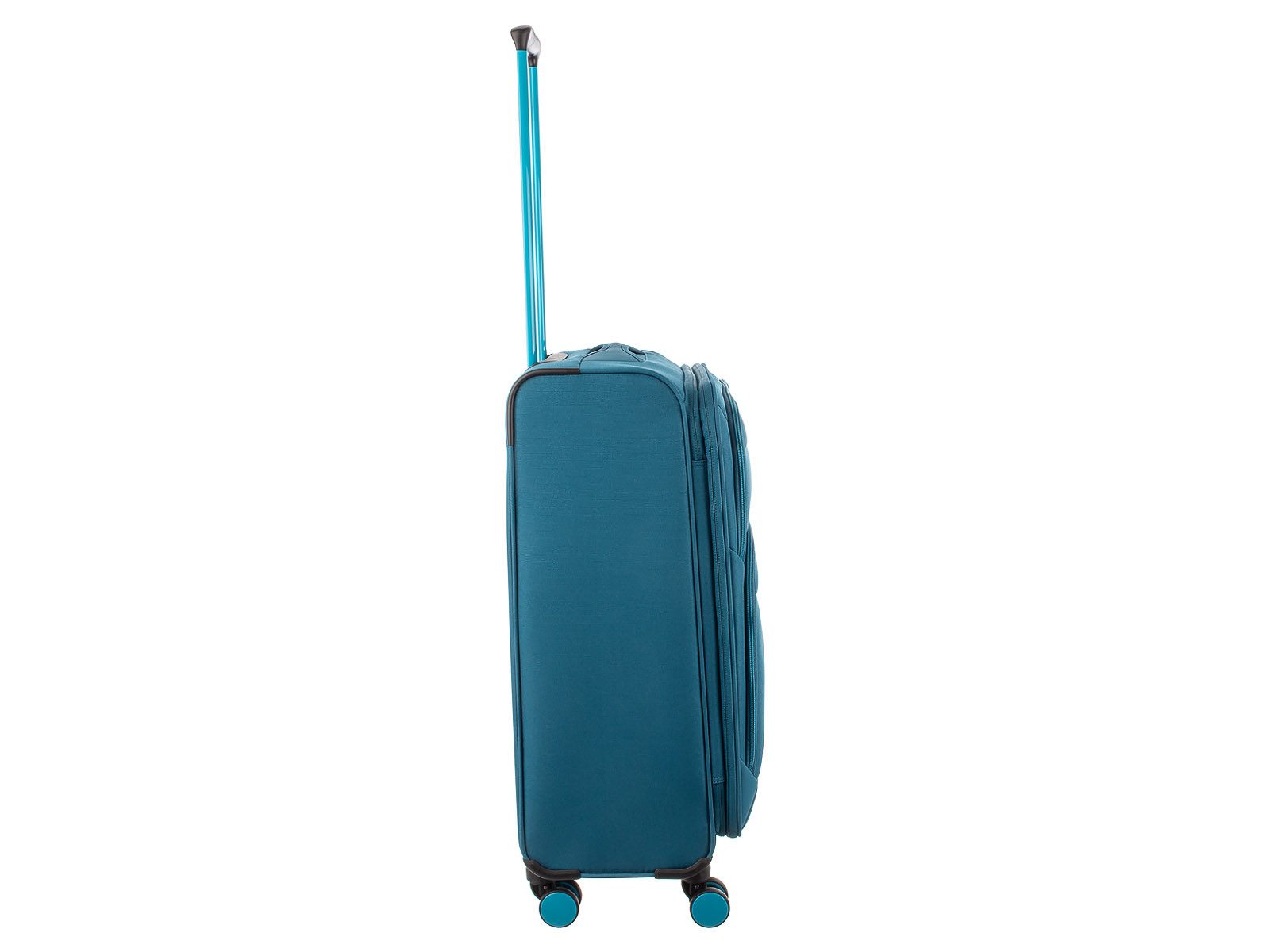 Franky Weichgepäck-Trolley Koffer Gr. M Reisegepäck T27-F Spinner 65er, 4 Doppellenkrollen Rollen, Dehnfalte TSA Schloss