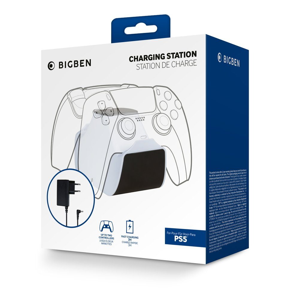 BigBen 2 Playstation 5 Controller Dual-Charger mit Netzteil BB006407 Zubehör PlayStation 4