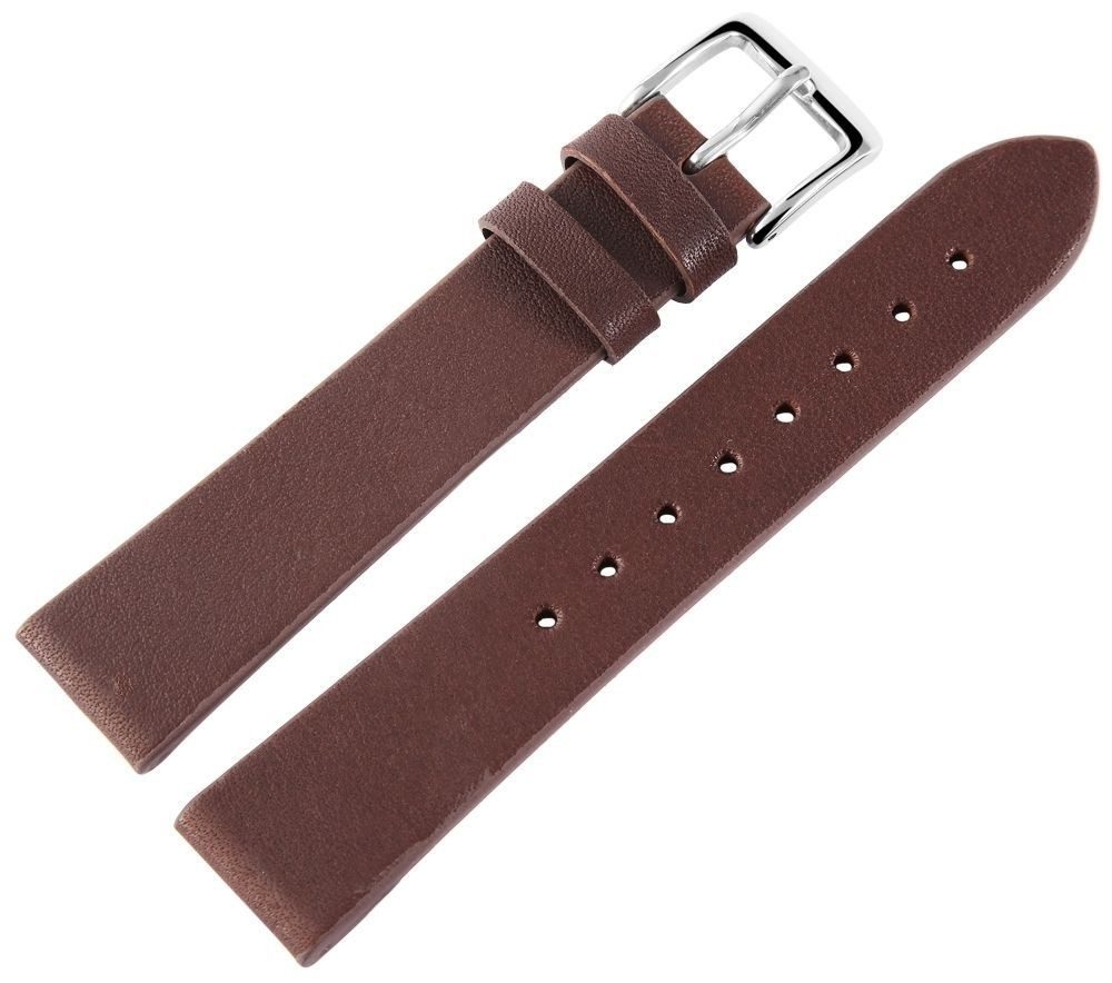 STEINMEISTER Uhrenarmband LB0011 Echtleder-Uhrenarmband, schwarz/dunkelbraun, 18 mm, ErsatzArmband