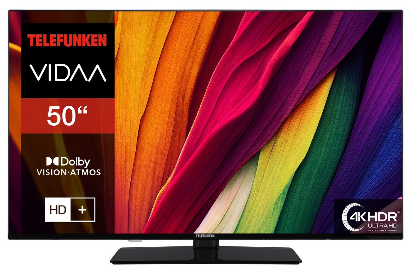 Telefunken XU50VP750M LCD-LED Fernseher (126 cm/50 Zoll, 4K Ultra HD, VIDAA Smart TV, VIDAA Smart TV, HDR Dolby Vision, Triple-Tuner, 6 Monate HD) schwarz ! RABATT: 31.32% Telefunken XU50VP750M LCD-LED Fernseher (126 cm/50 Zoll, 4K Ultra HD, VIDAA Smart TV, VIDAA Smart TV, HDR Dolby Vision, Triple-Tuner, 6 Monate HD) schwarz ! RABATT: 31.32%