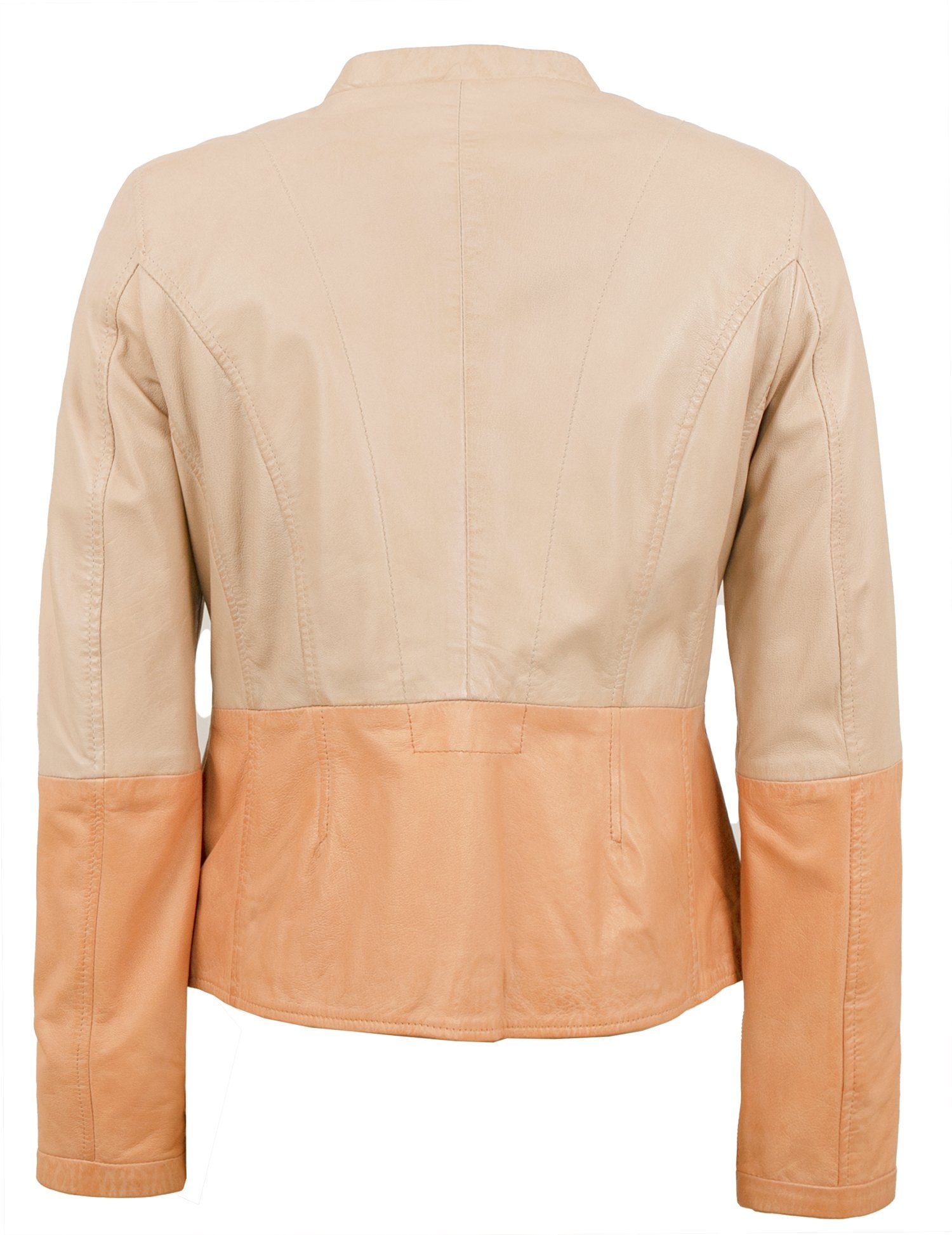 Jilani Lederjacke Fotini Jilani - Damen Lederjacke Lammnappa creme/ pastell orange