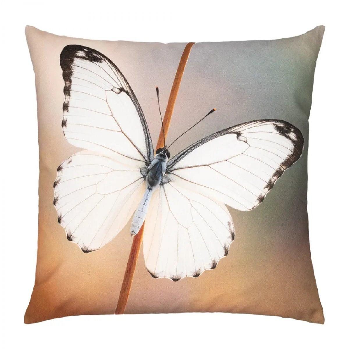 PAD Kissenhülle Proflax Kissenhülle Feena Schmetterling Beige (45x45cm)
