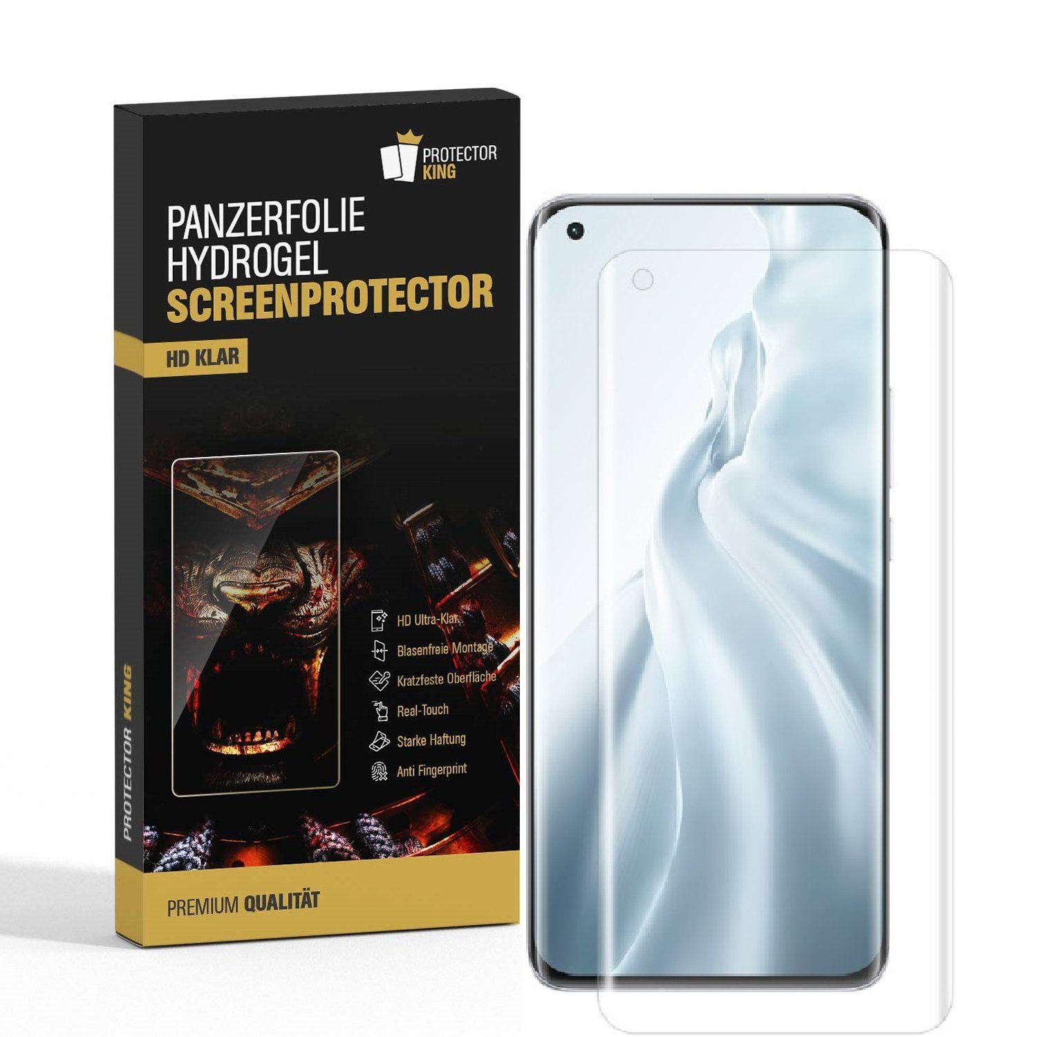 Schutzfolie 2x Hydrogel-Glass für Xiaomi Mi 11 Ultra Selbstheilend für Micro Kratz