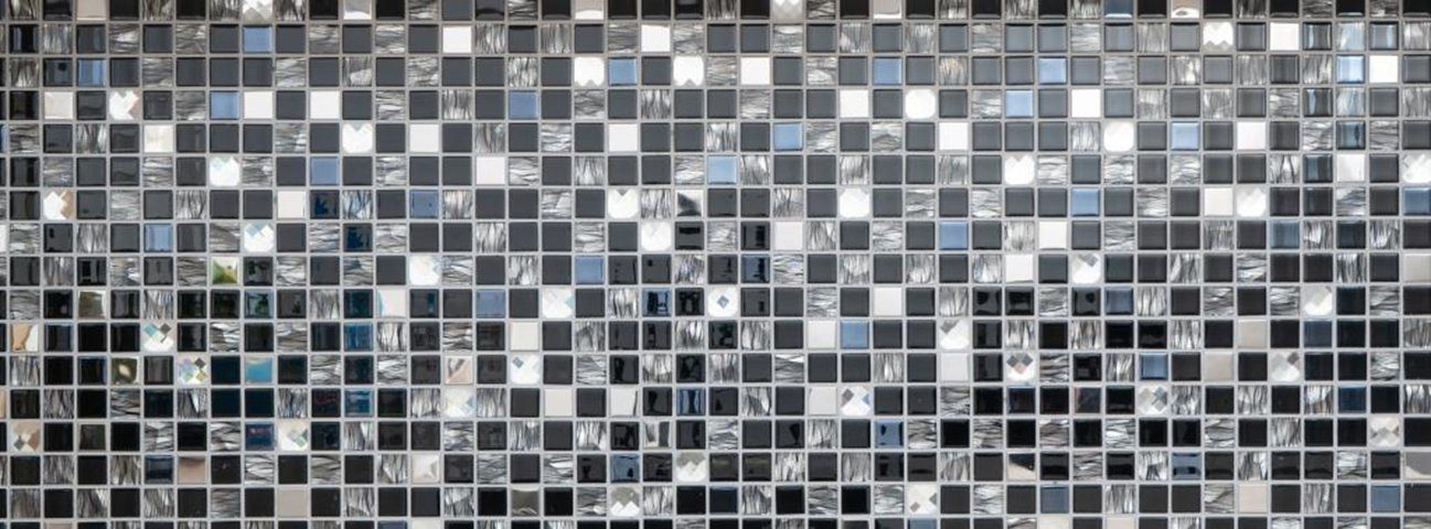 Mosaik Fliesen schwarz Mosani Edelstahl Glasmosaik Mosaikfliesen silber anthrazit