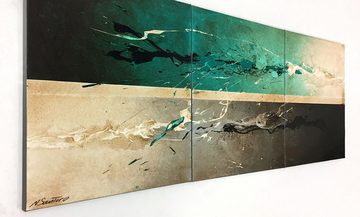 WandbilderXXL Gemälde Living Earth 180 x 70 cm, Abstraktes Gemälde, handgemaltes Unikat
