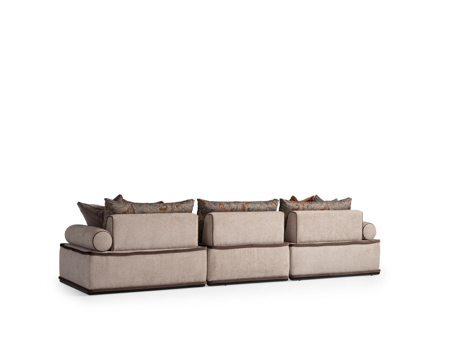 (5-St., RTV), Grau 4 + Sessel 2x Made Couch + + Garnitur Wohnzimmer-Set Großes in Couchtische Wohnzimmer JVmoebel Sitzer Tische, Set Sessel Europa 5tlg